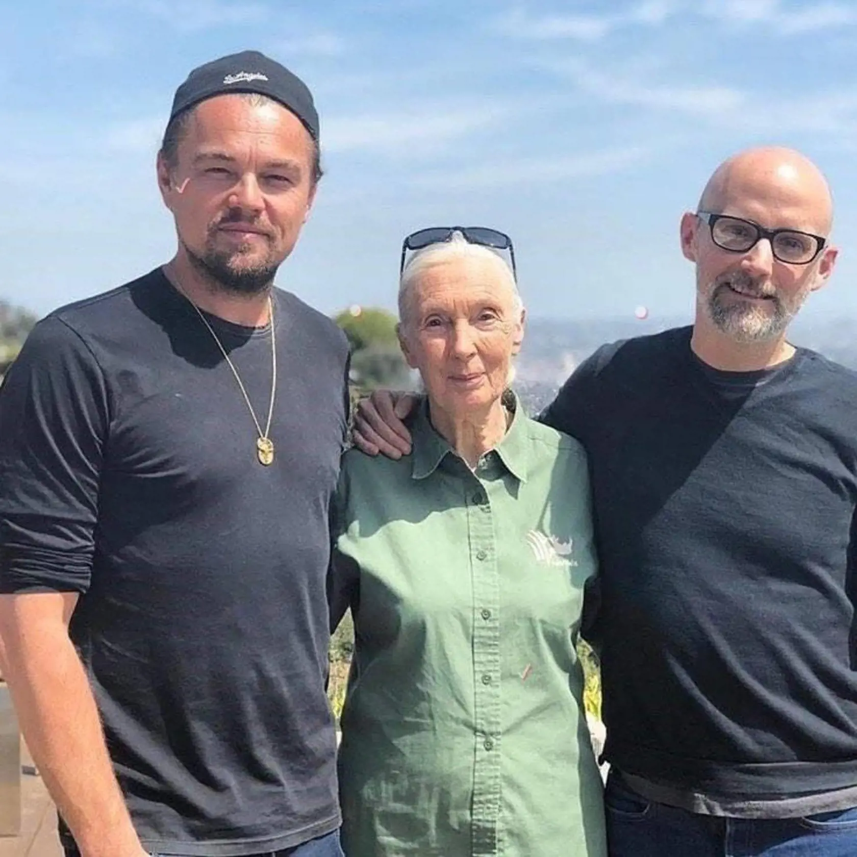 Leonardo DiCaprio (leonardodicaprio / 08.04.2018): An inspiring day in LA. #Regram #RG @moby: An inspiring lunch with two of my favorite environmentalists @leonardodicaprio @janegoodallinst"", Image: 368074877, License: Rights-managed, Restrictions: , Model Release: no, Credit line: Profimedia, Face To Face A