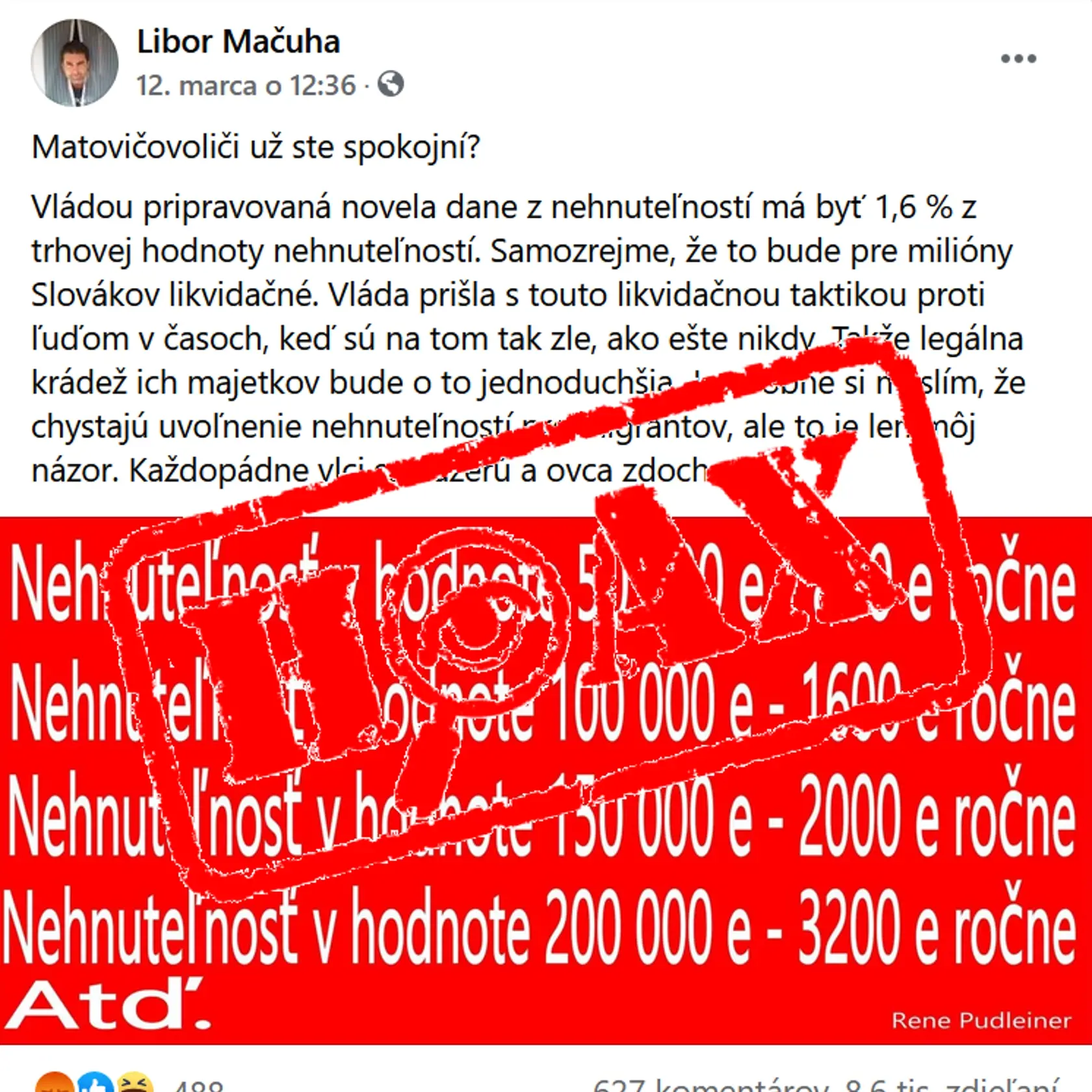 Sumy, ktoré sa šíria po internete, sú vymyslené. Upozornila na ne aj polícia.