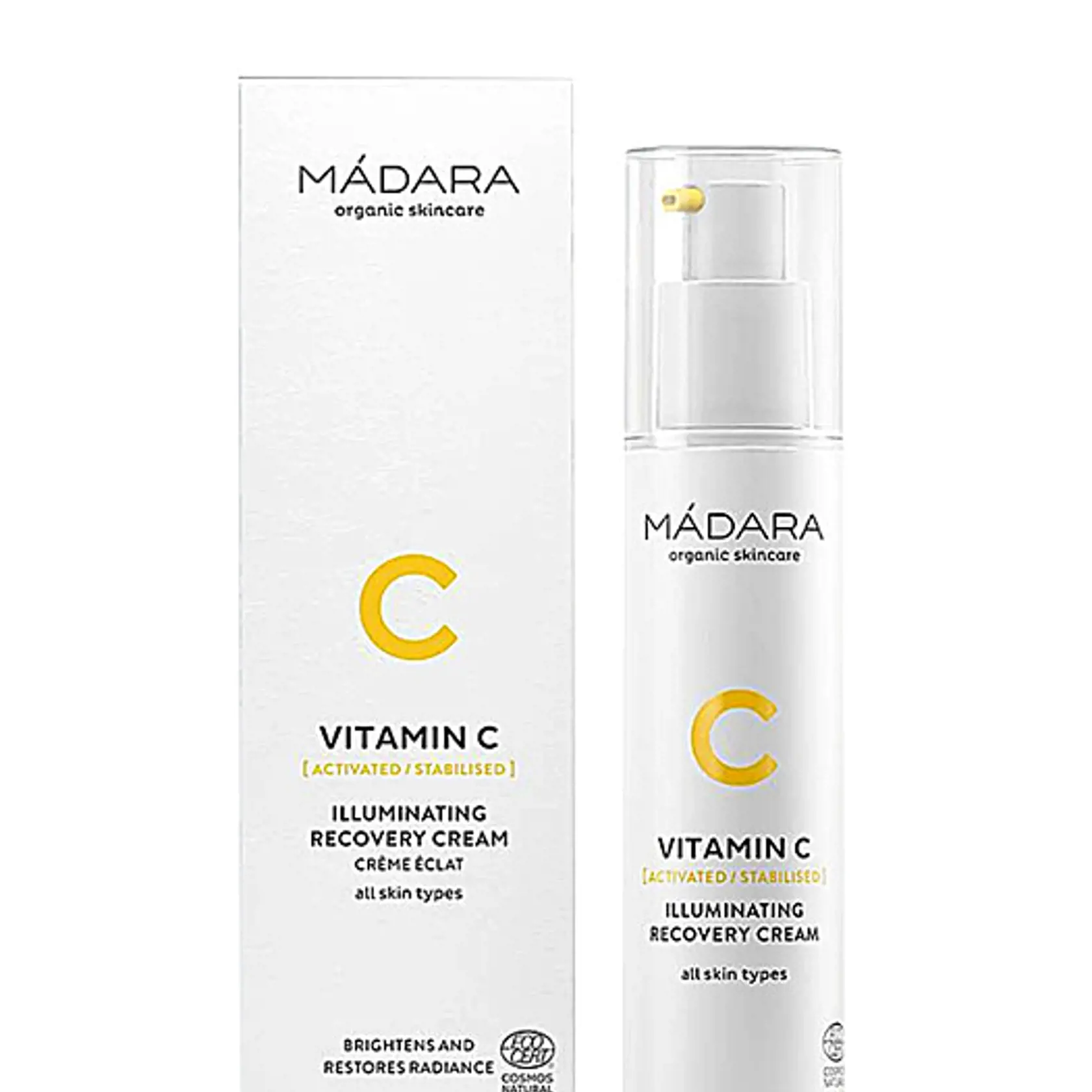Mádara krycí pleťový krém s vitamínom C a kyselinou
hyalurónovou, Imkorganics.sk, 38,95 €