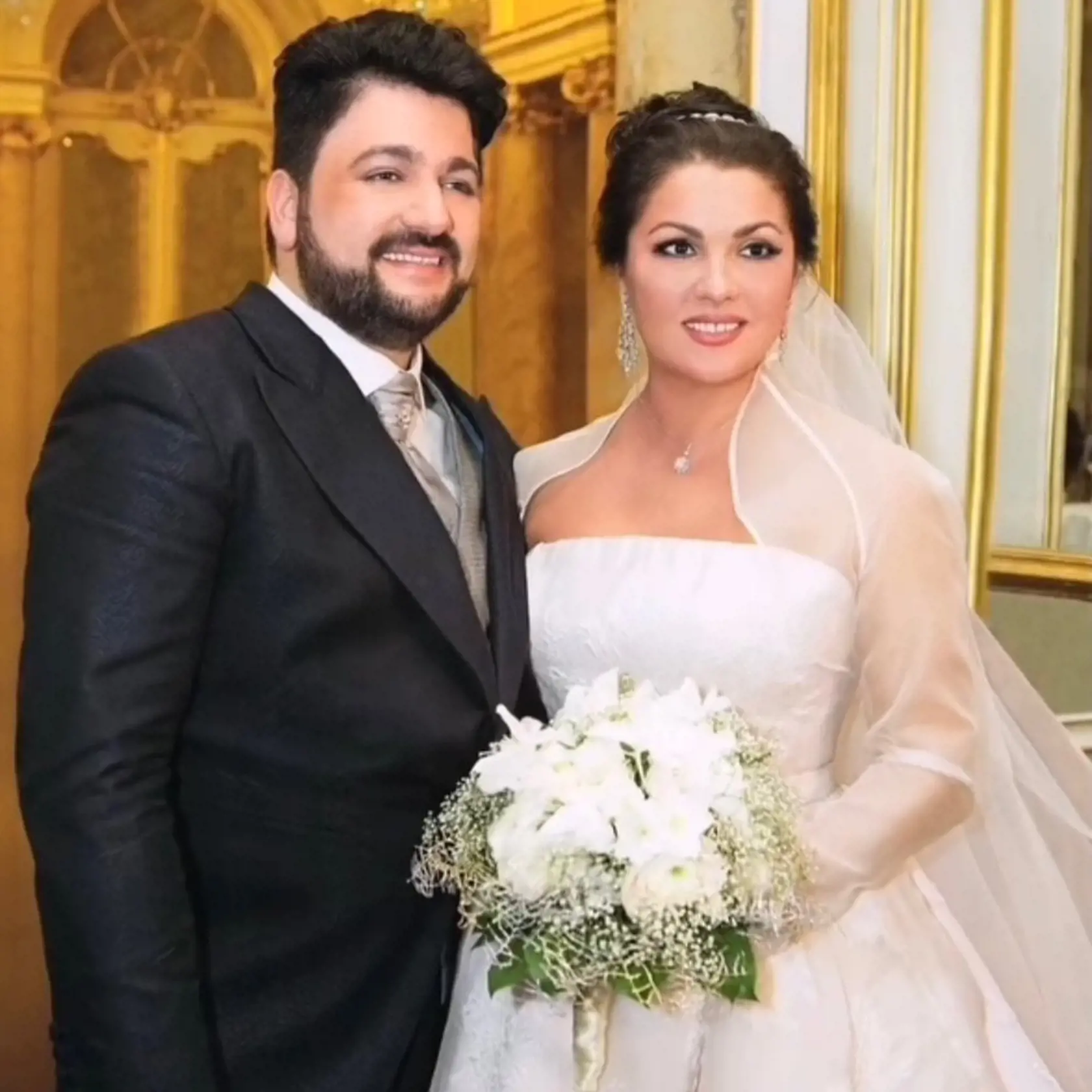 Ruská operná diva Anna Netrebko s manželom, azerbajdžanským tenoristom Yusif Eyvazov.