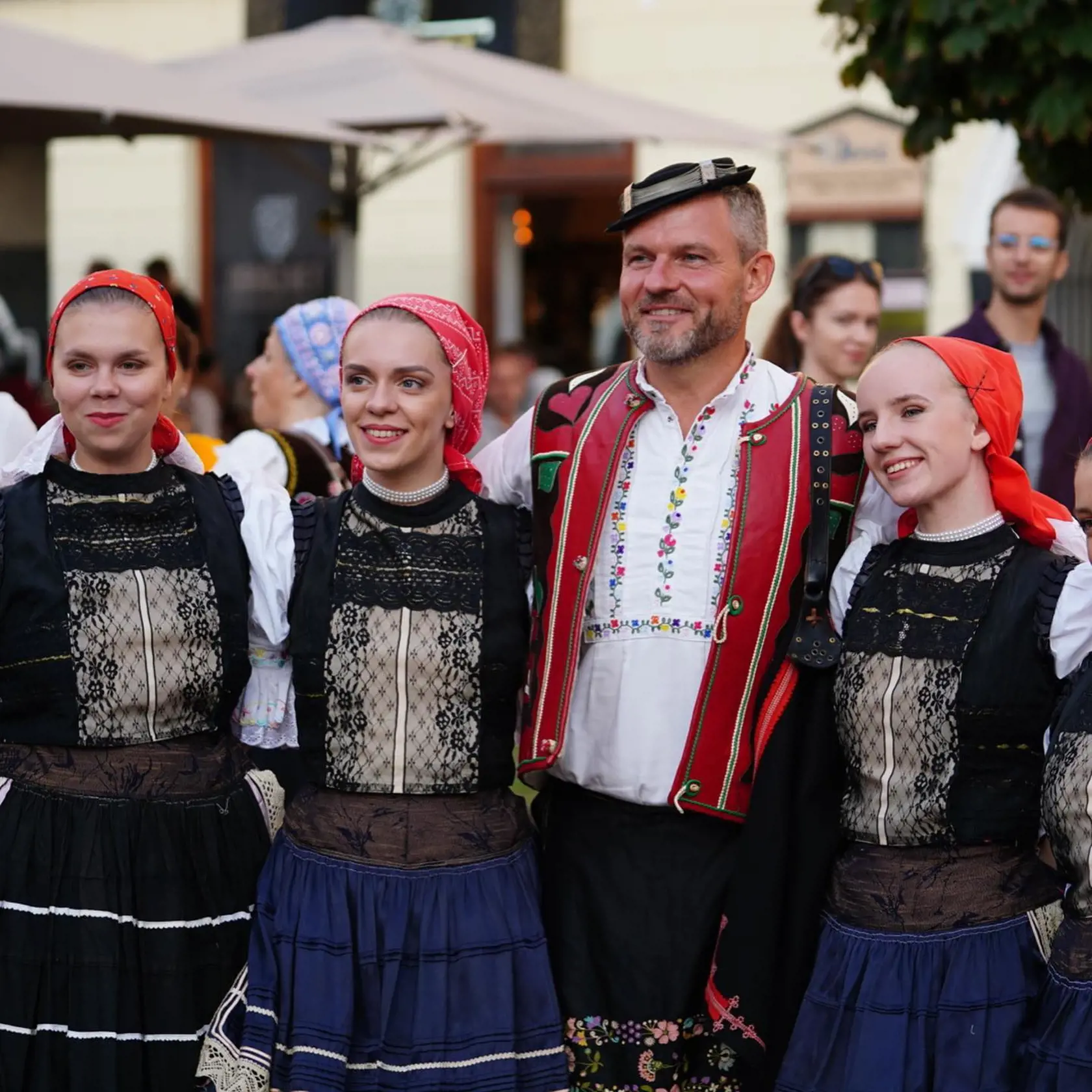 Expremiér Peter Pellegrini na na 5. ročníku Slovenského dňa kroja v Banskej Bystrici.