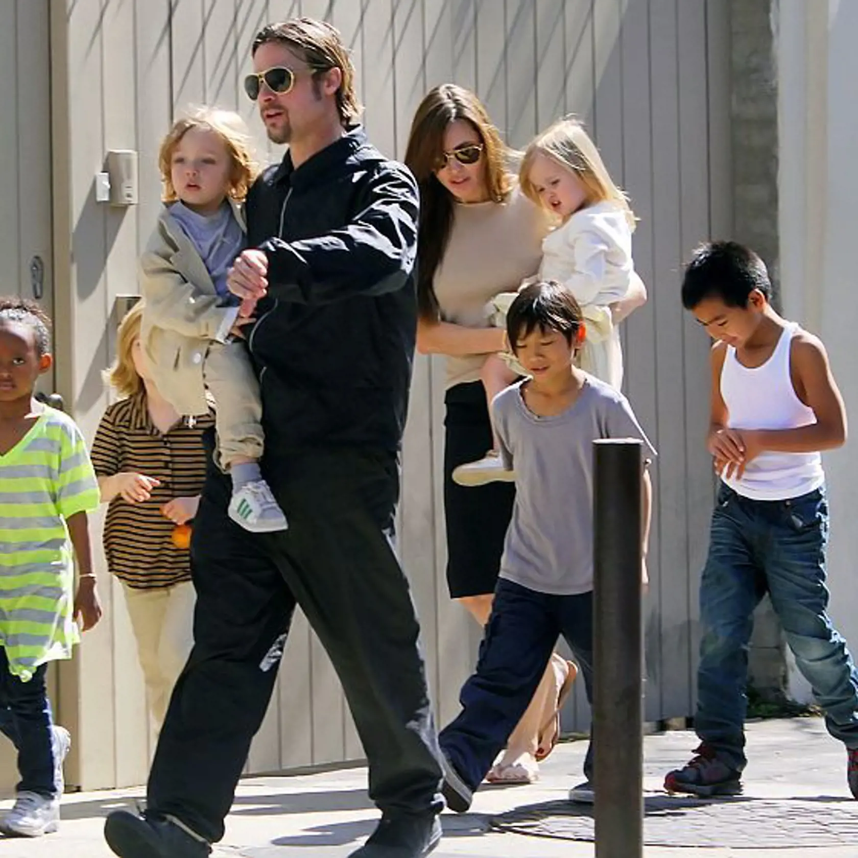 Angelina Jolie, Brad Pitt a ich ratolesti.