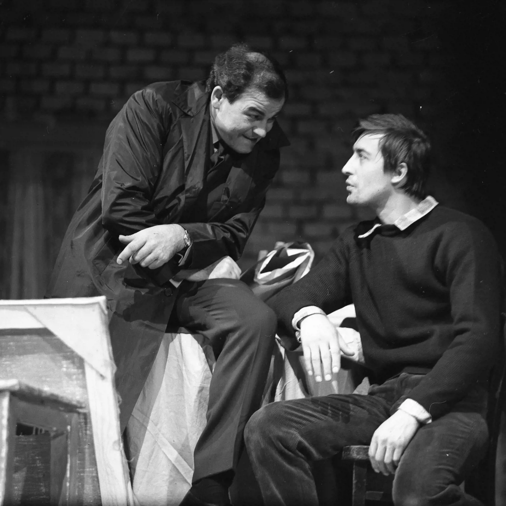 Ivan Rajniak s Michalom Dočolomanským na vrchole svojej kariéry v hre Absolútny zákaz. Rok 1969