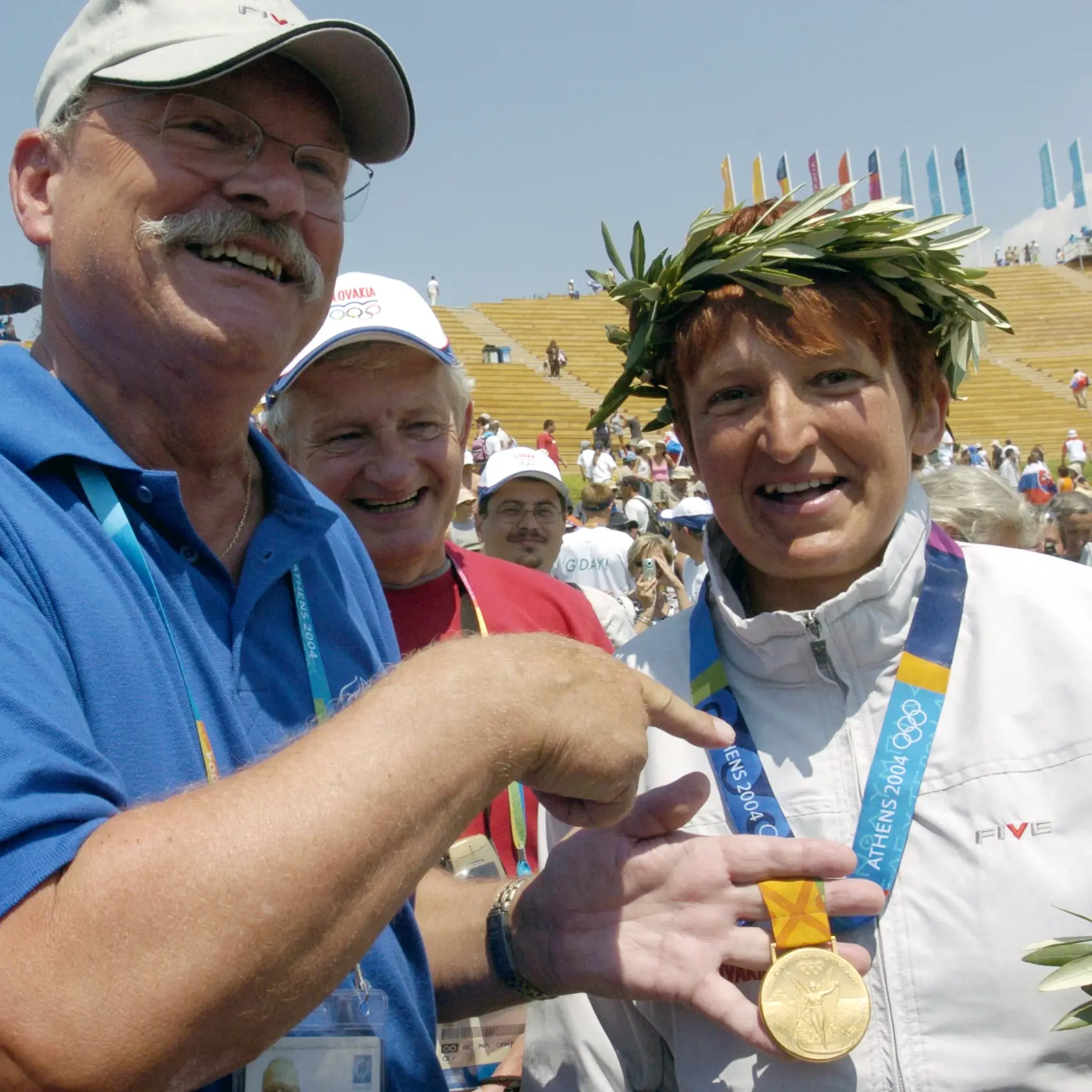 Ivan Gašparovič a úspešná vodná slalomárka Elena Kaliská.