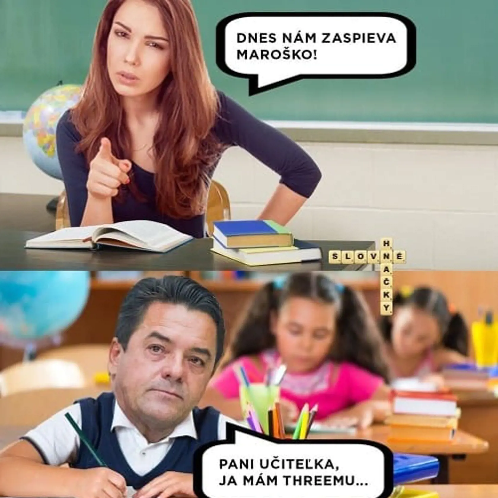 Aj takto sa dá robiť sranda z Mariana Kočnera. Ťažko ale povedať, či mal niekedy v realite trému...