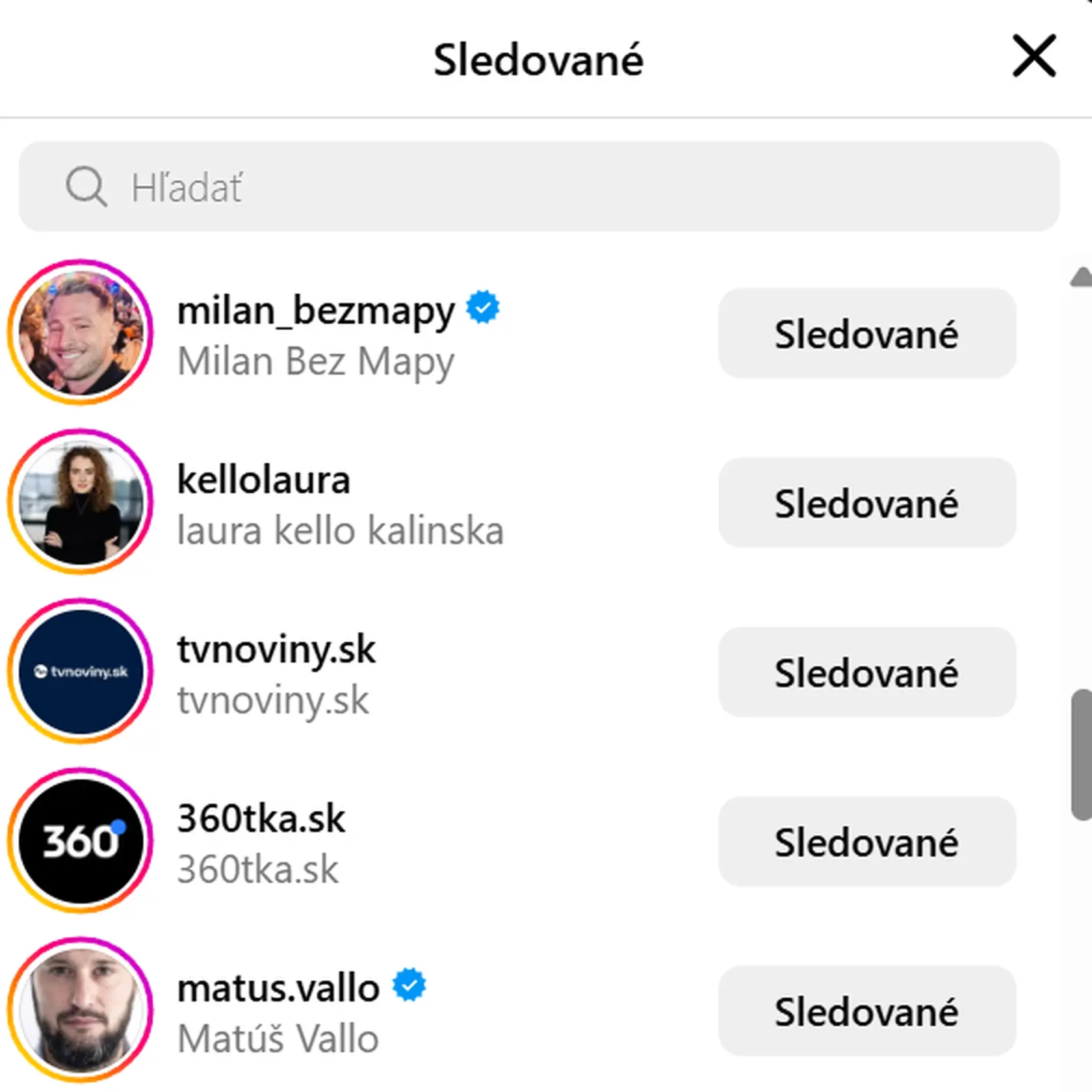 Zoroslav Kollár sleduje na Instagrame len politikov a médiá. A záhadne aj jednu jedinú herečku...