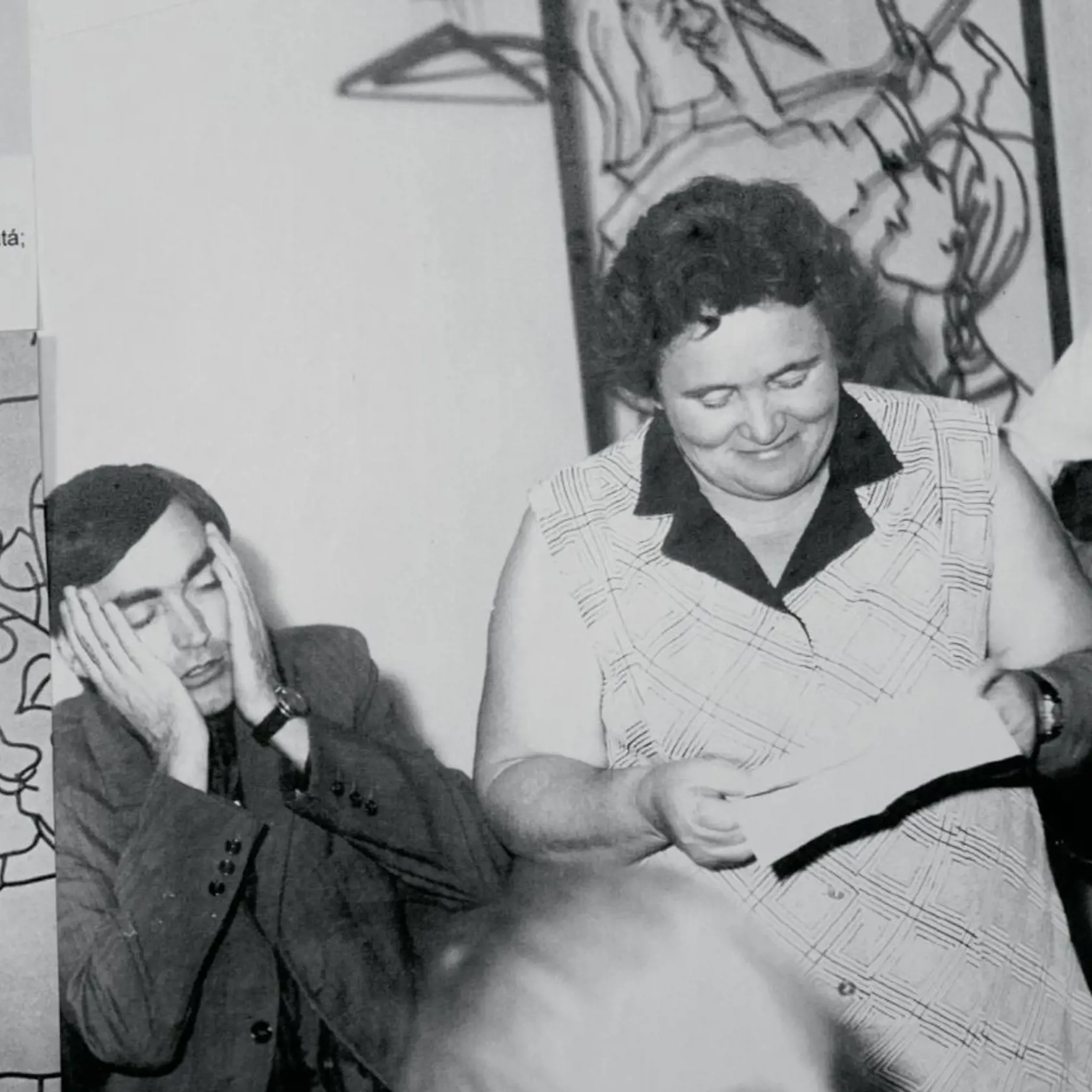 Na prvej skúške Človečiny na jeseň v roku 1970. V tom čase patrila pani Kolníková k najlepším ochotníckym herečkám.