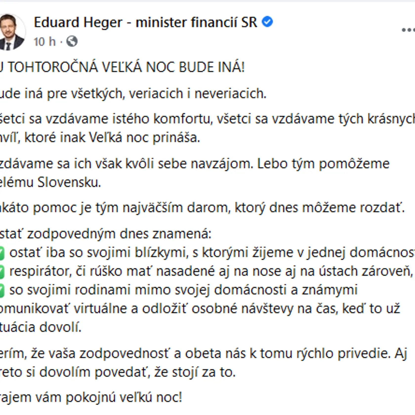 Facebookový status