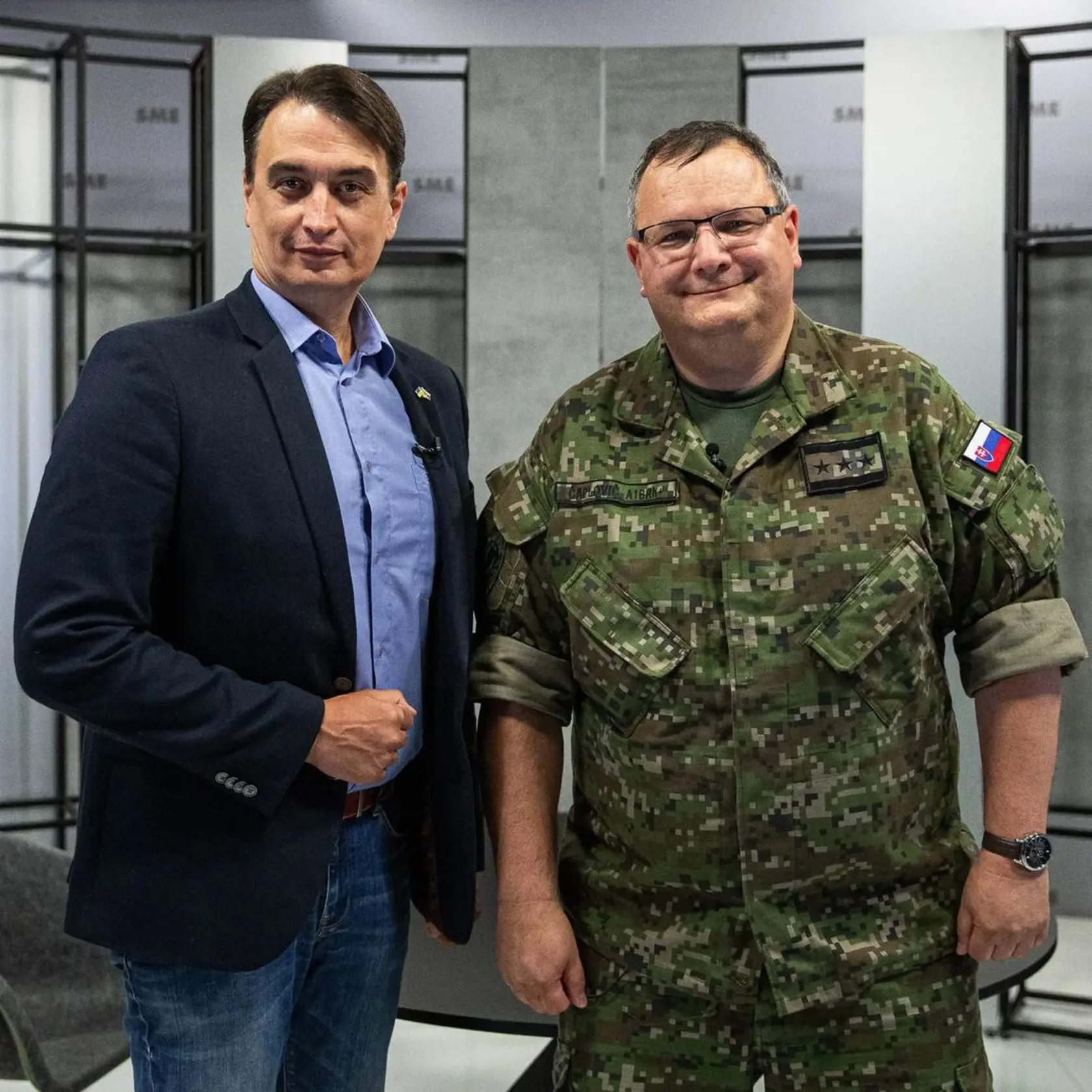 Juraj Rizman a plukovník Miloslav Čaplovič