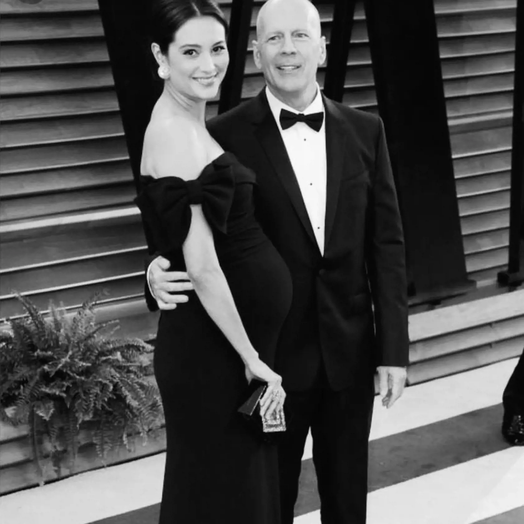 Bruce Willis s Emmou počas Oscarov v roku 2014