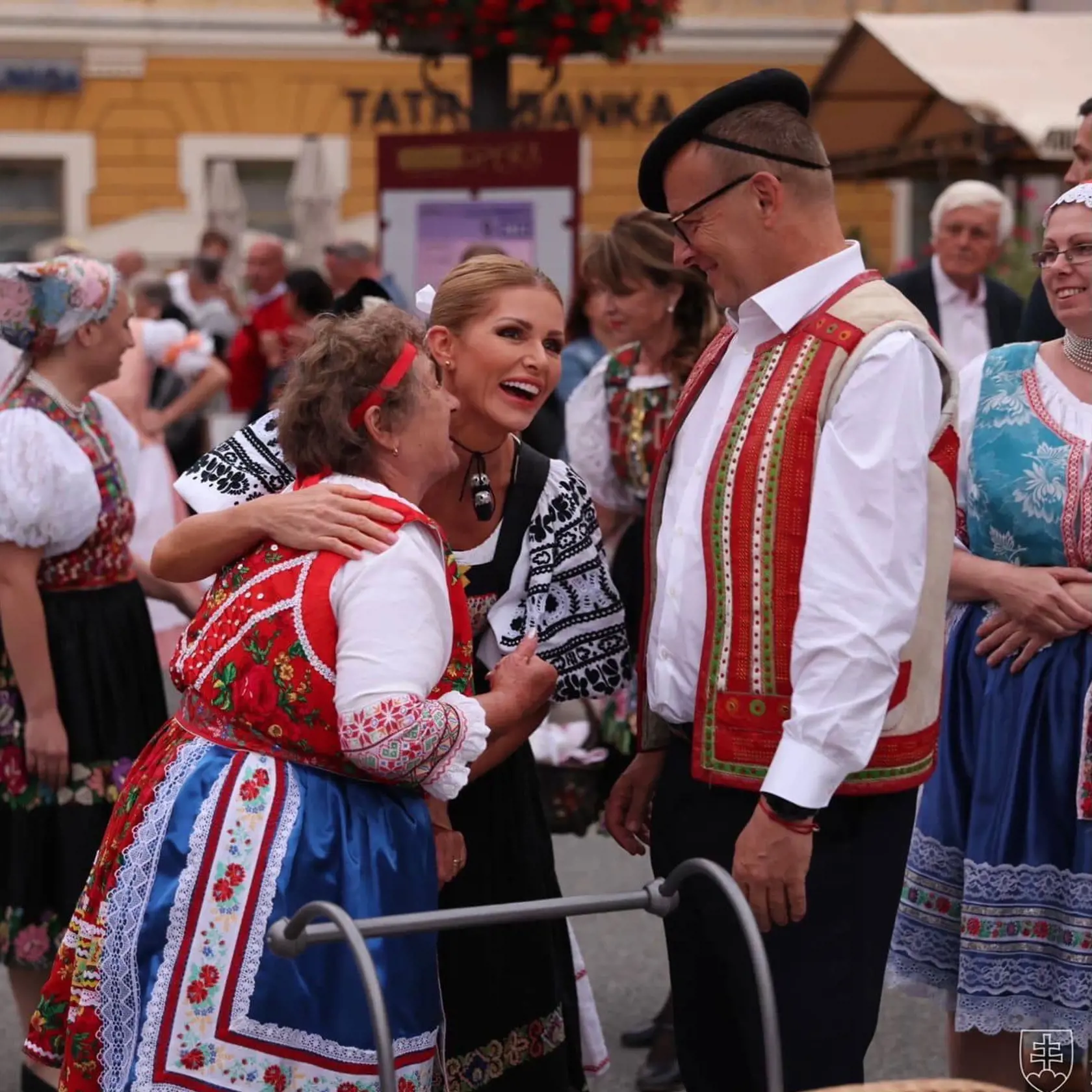 Predseda hnutia Sme rodina Boris Kollár a poslankyňa Petra Krištúfková na 5. ročníku Slovenského dňa kroja.