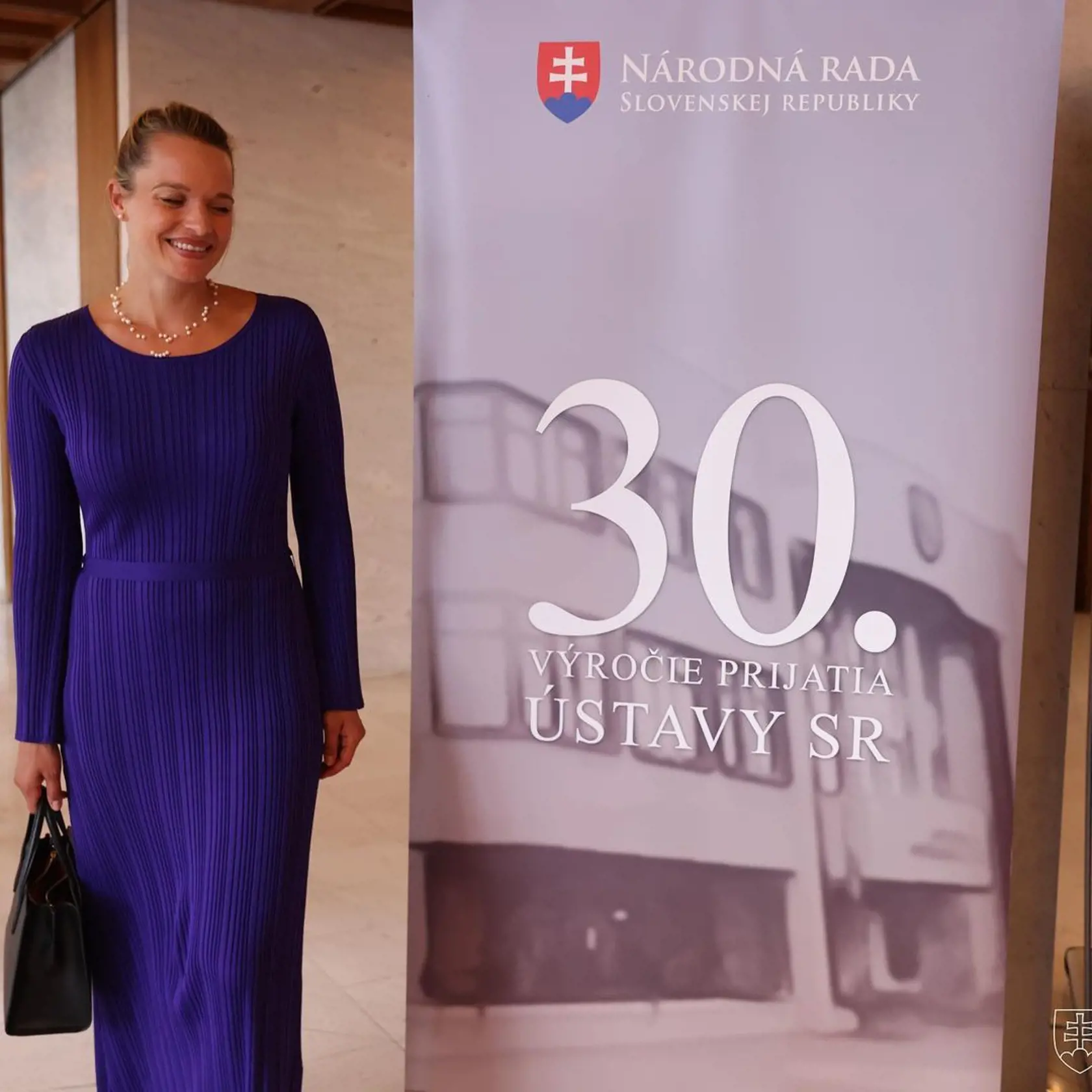 Romana Tabák pri príležitosti osláv 30. výročia prijatia Ústavy Slovenskej republiky. 