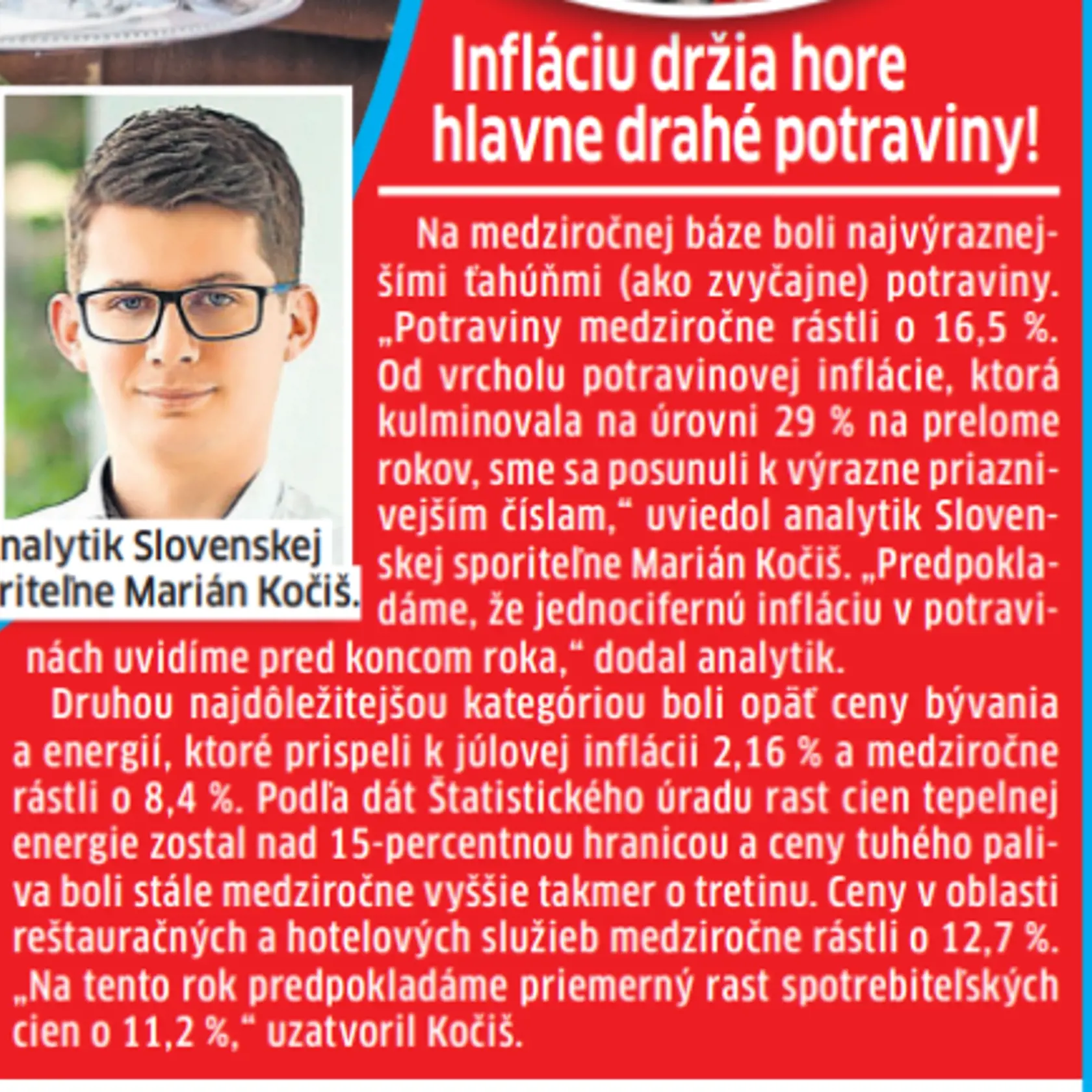 Za stále vysokou infláciou sú najmä drahé potraviny.