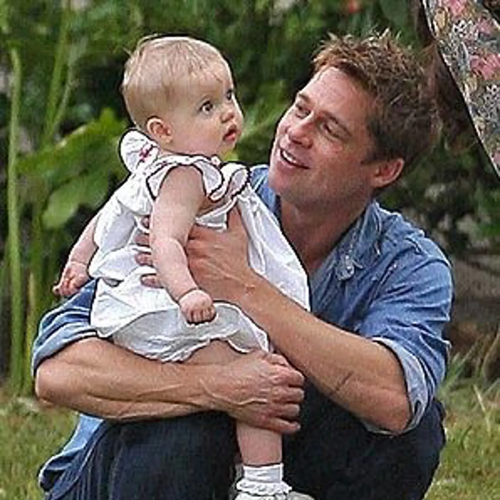 Brad Pitt s dcérkou Shiloh.