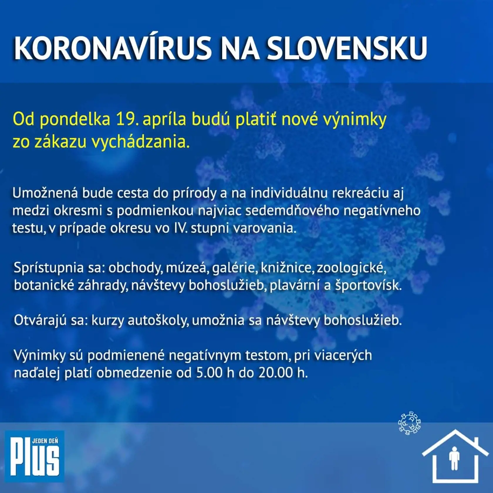 Od pondelka platia aj nové výnimky zo zákazu vychádzania.