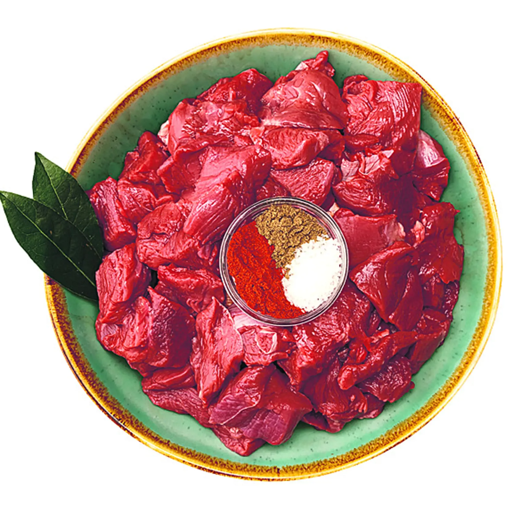 Jelení guláš, 600 g balenie, 33 % zľava, cena po zľave 5,99 eura.