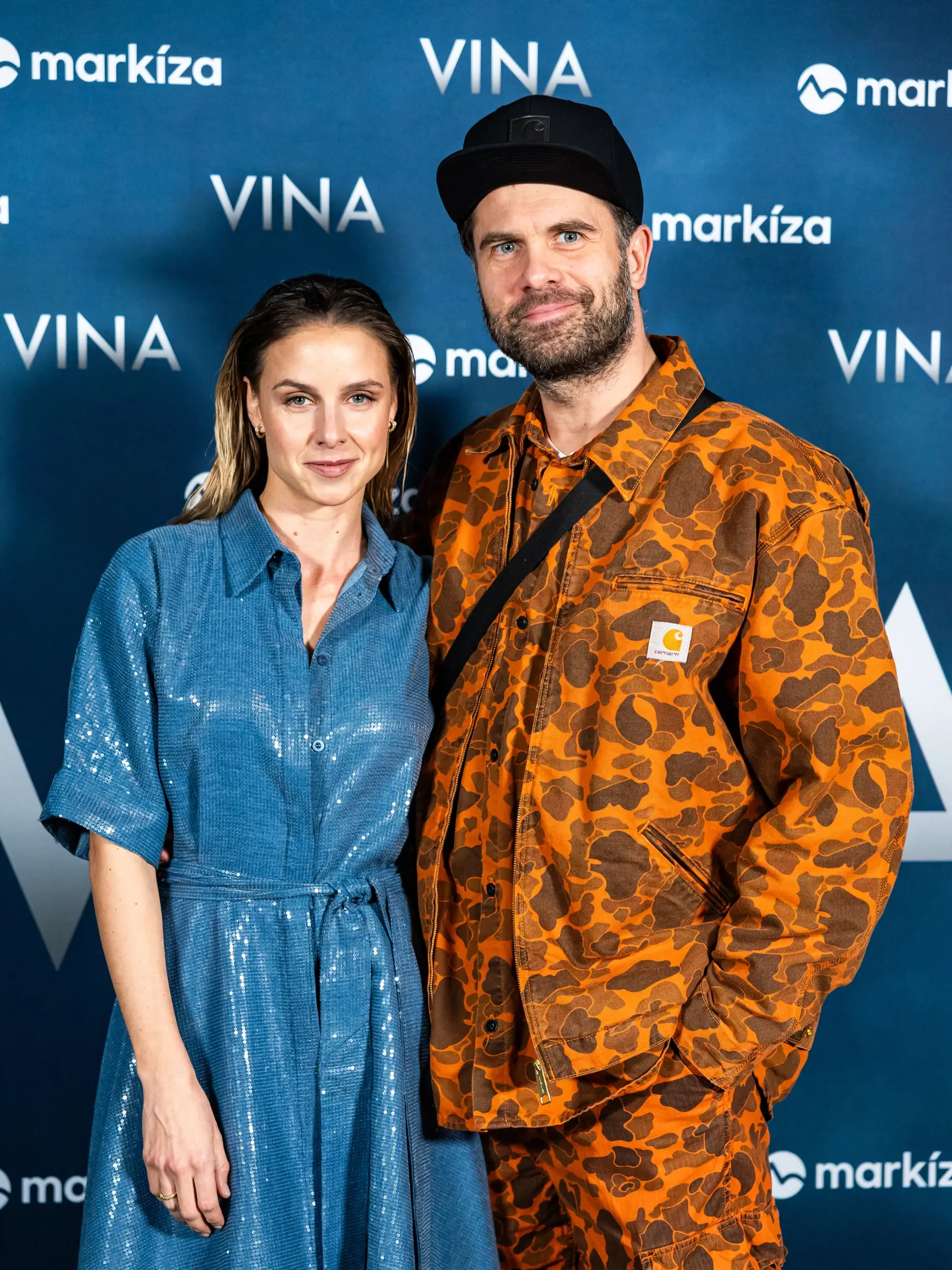 Premiéra seriálu “VINA” v Bratislave. Na snímke Nela Pocisková a Ján Dobrík. 