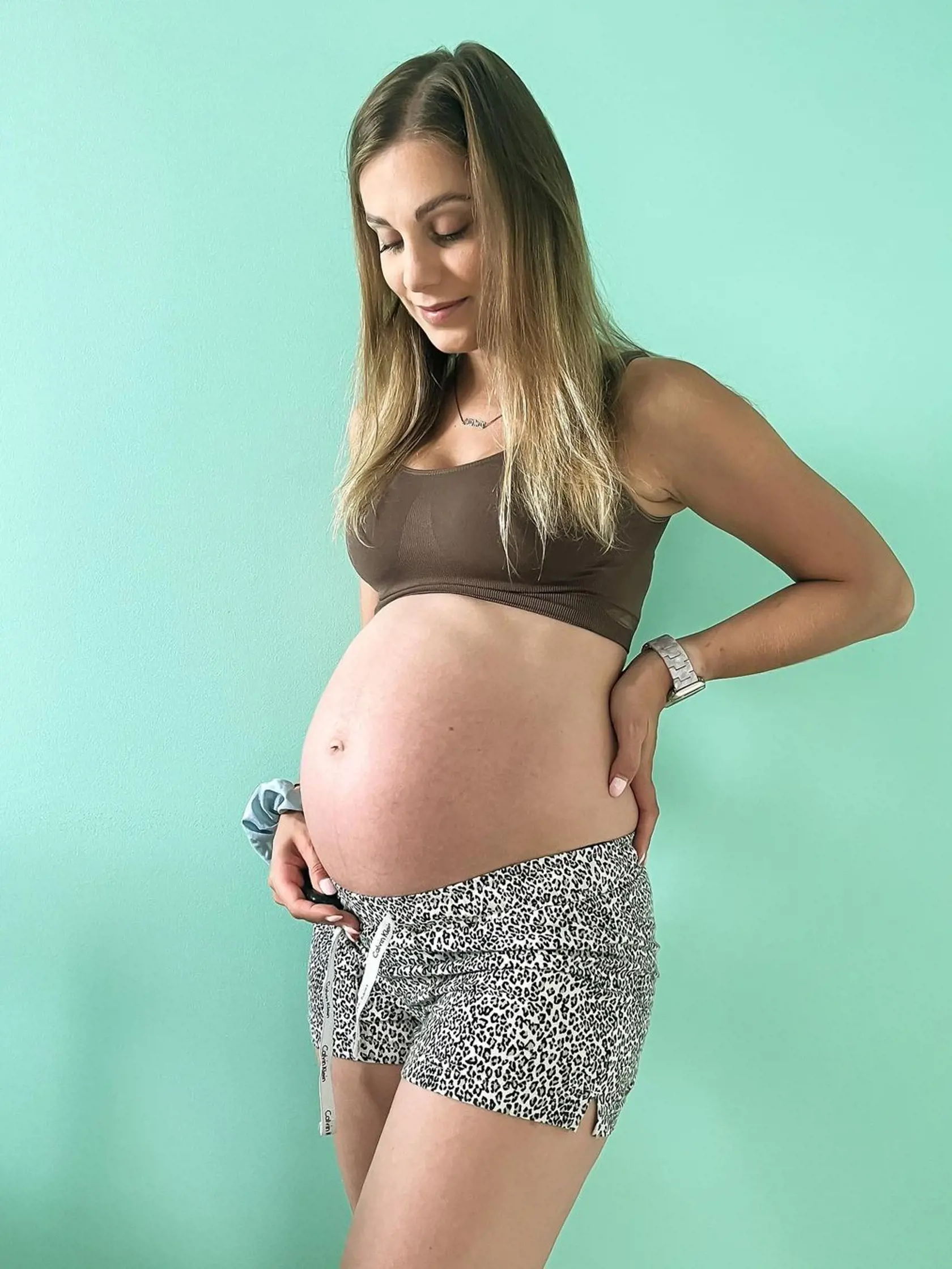 Takto vyzerala tehuľka Dominika Stará v 9. mesiaci. Nádherná mamina!
