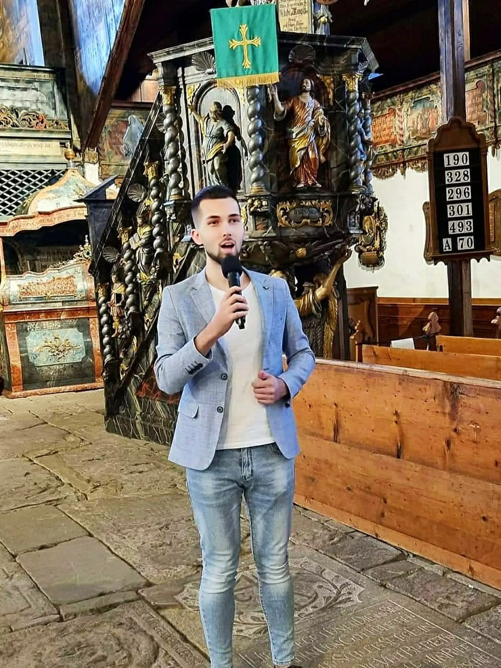 Vystúpenie v nádhernom starobylom kostole v Kežmarku.