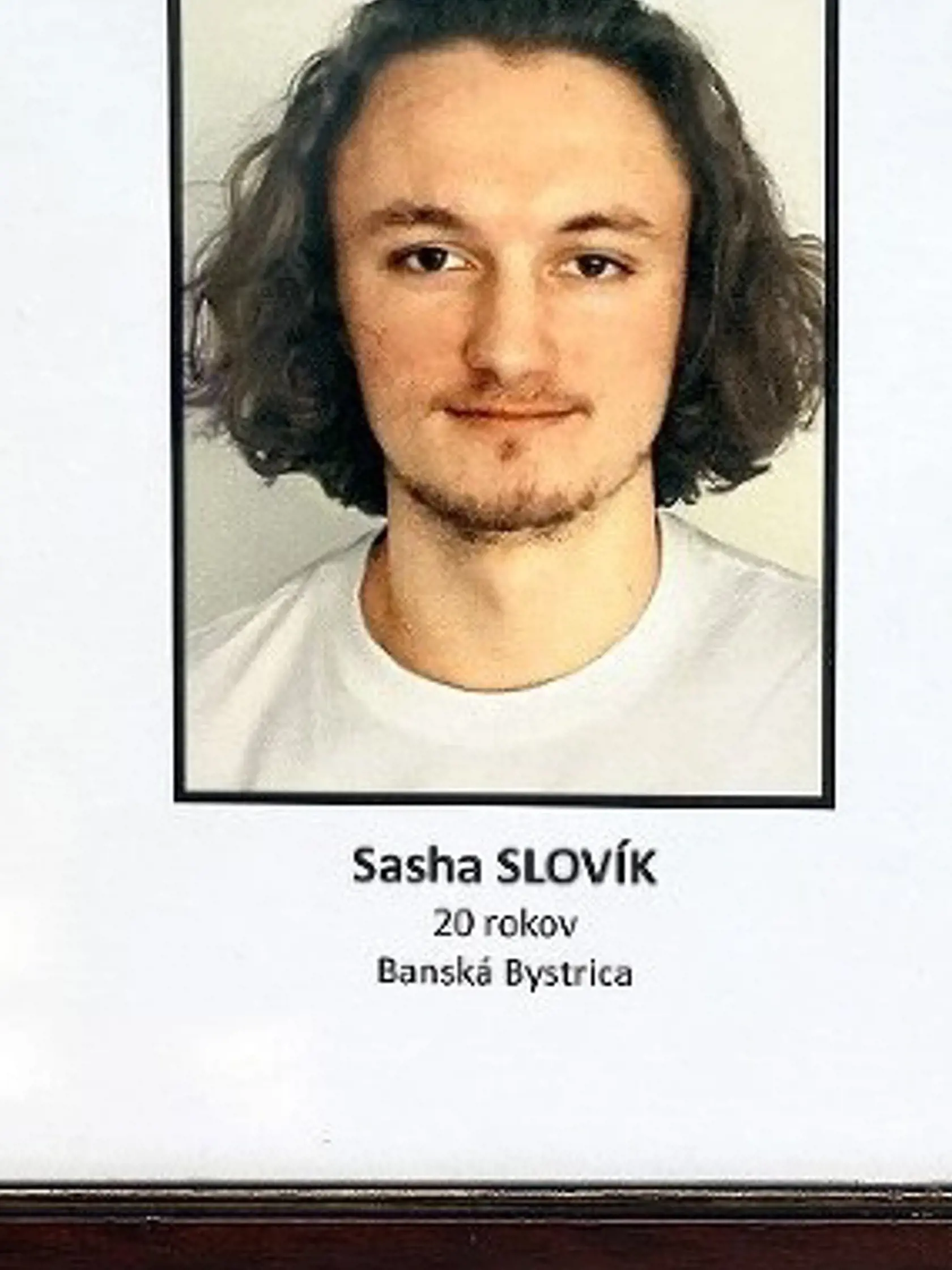 Banskobystričan Sasha Slovík (20) rokov.
