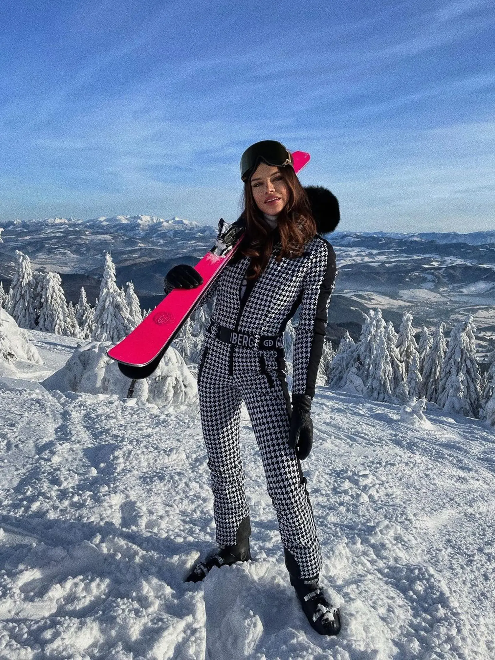 Karolína Chomistek na snehu