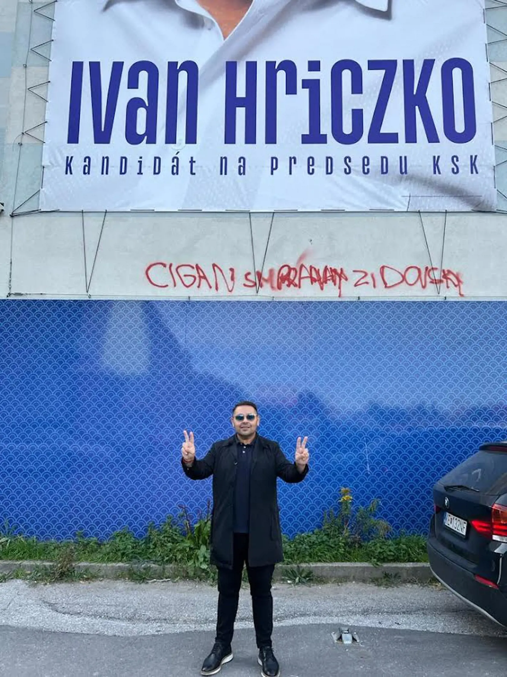 Gesto Ivana Hriczka znamená, že ho ľudská zloba nezlomí.