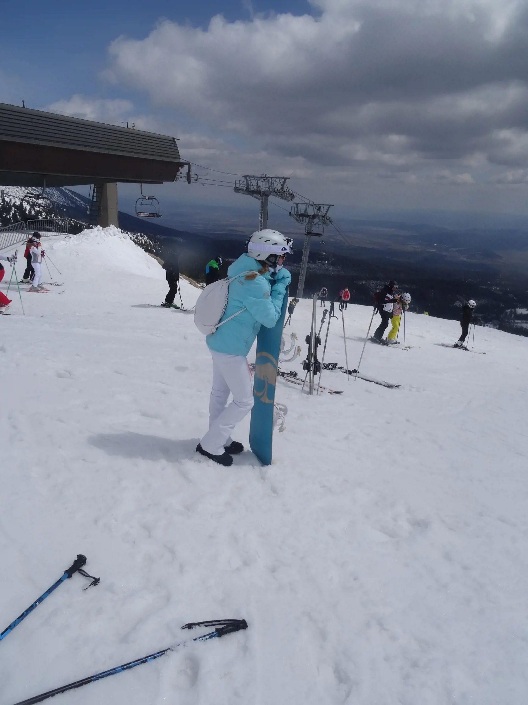 Na Solisku opretú o snowboard sme zastihli Zuzanu z Bratislavy.