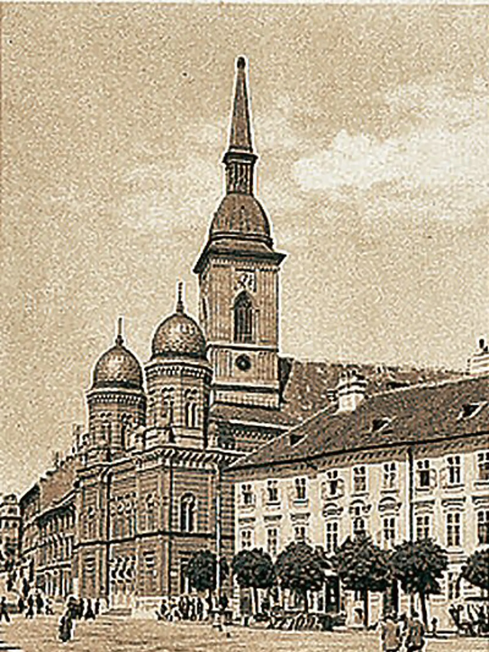 Historická fotografia bratislavskej synagógy