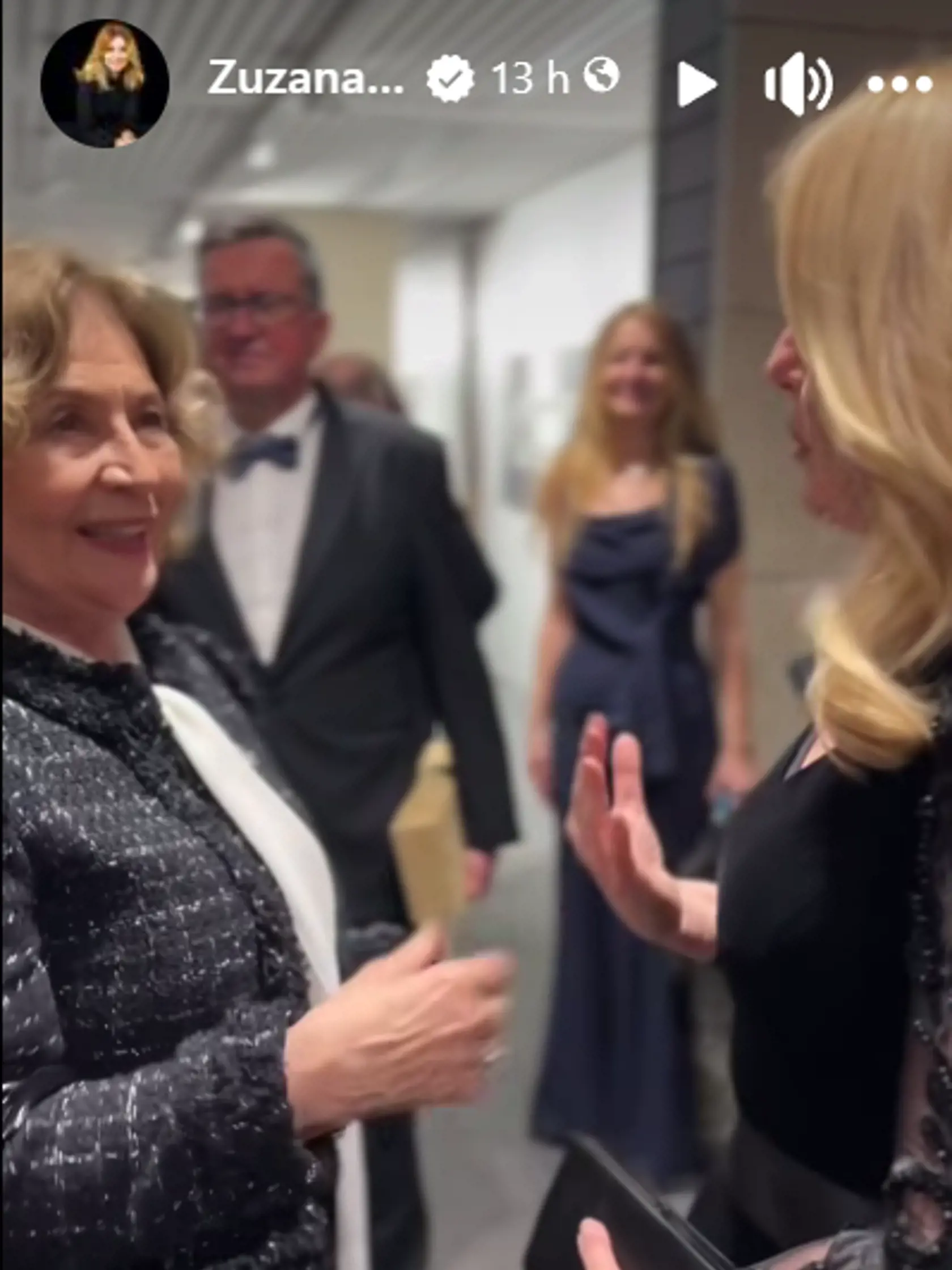 Prezidentka Zuzana Čaputová očarila prítomných krásnou čiernou róbou.