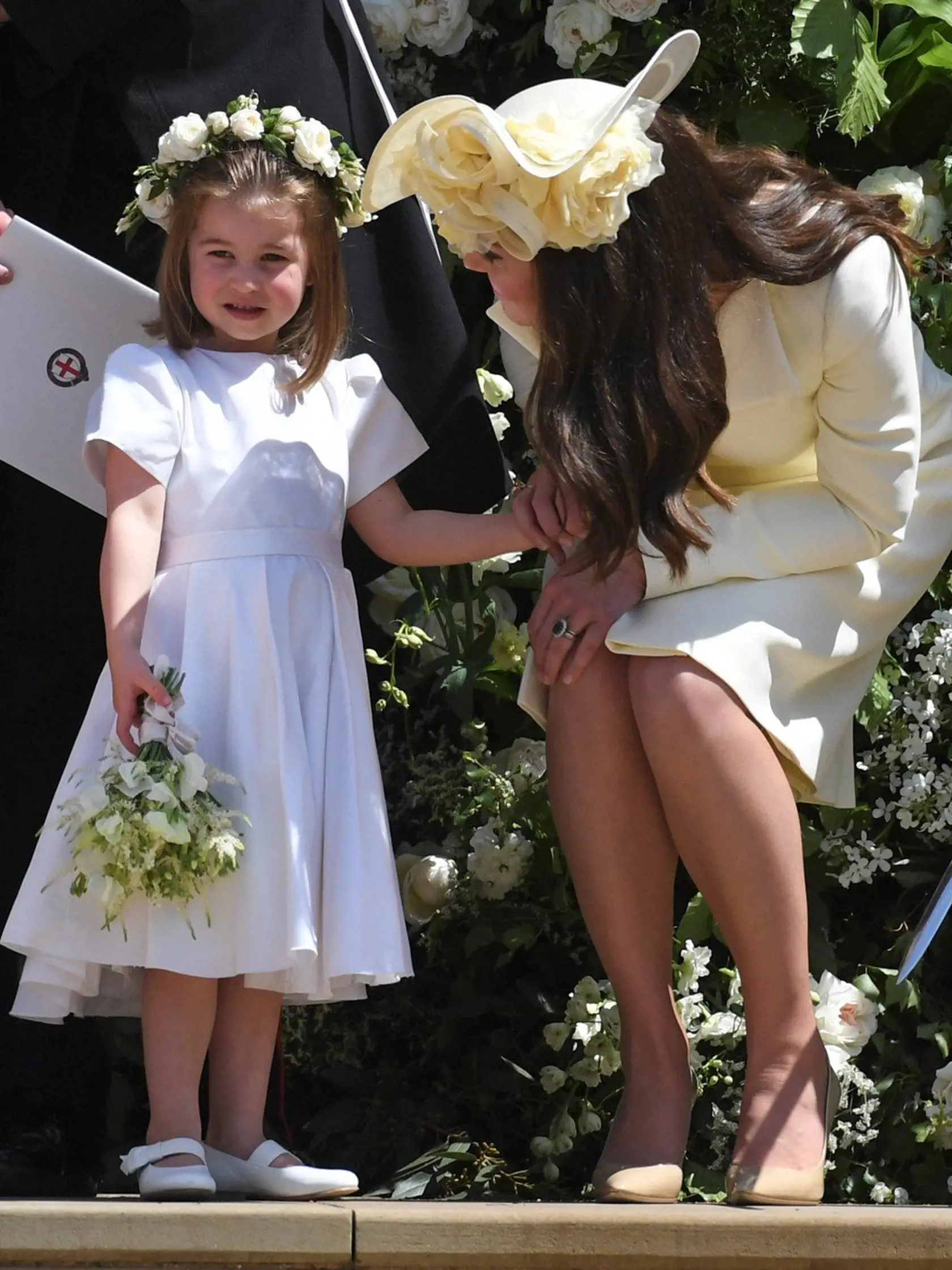19/05/2018. London, UK.  PRINCESS CHARLOTTE and CATHERINE, DUCHESS OF CAMBRIDGE at the wedding of Prince Harry, The Duke of Sussex and Meghan Markle, The Duchess of Sussex at St George's Chapel in Windsor Castle., Image: 372304965, License: Rights-managed, Restrictions: *** UK Out ***, Model Release: no, Credit line: Profimedia, SIPA USA