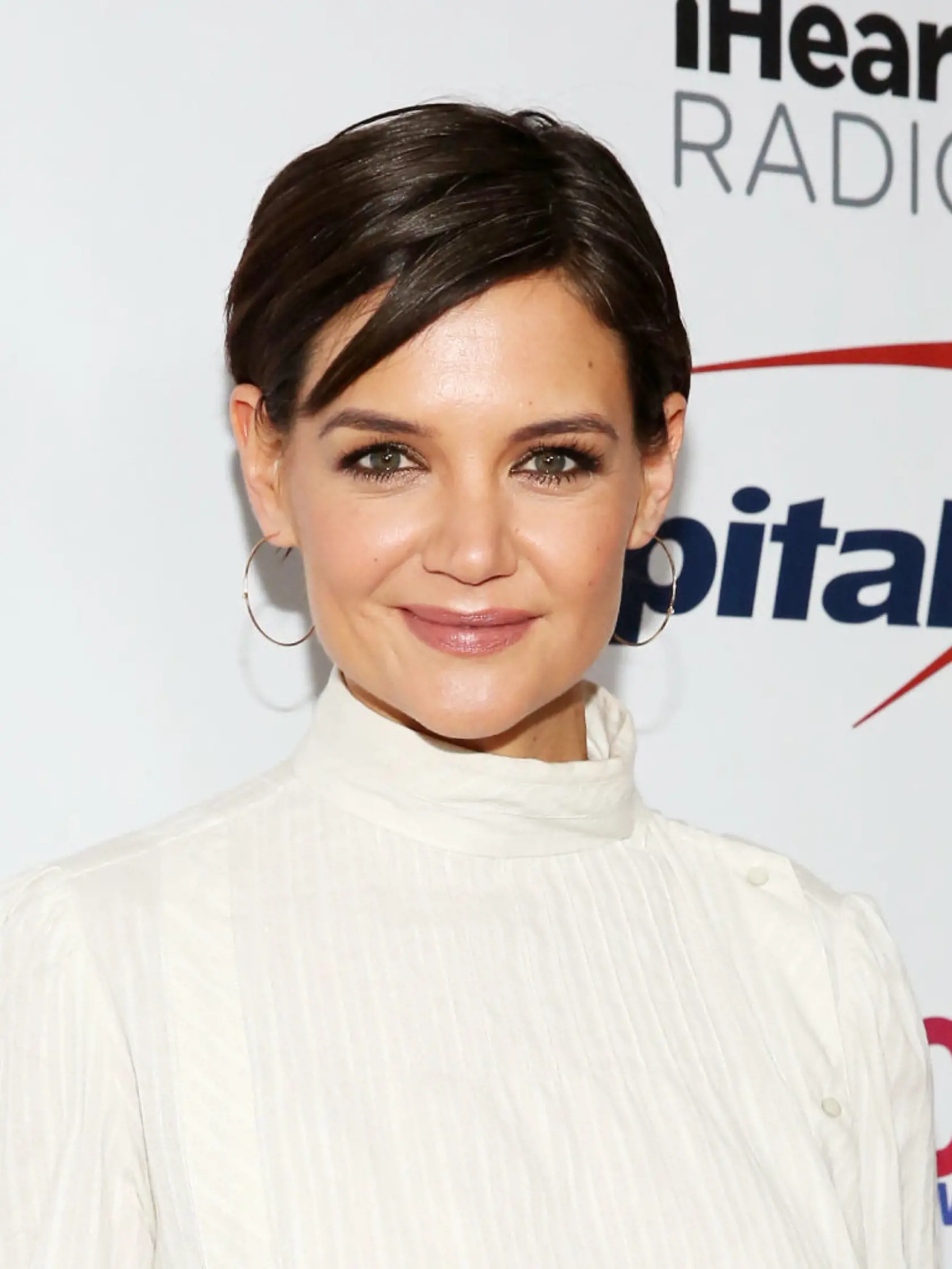 NEW YORK, NY - DECEMBER 08:  Actress Katie Holmes attends the Z100's Jingle Ball 2017 press room on December 8, 2017 in New York City.  (Photo by Monica Schipper/Getty Images for iHeartMedia)