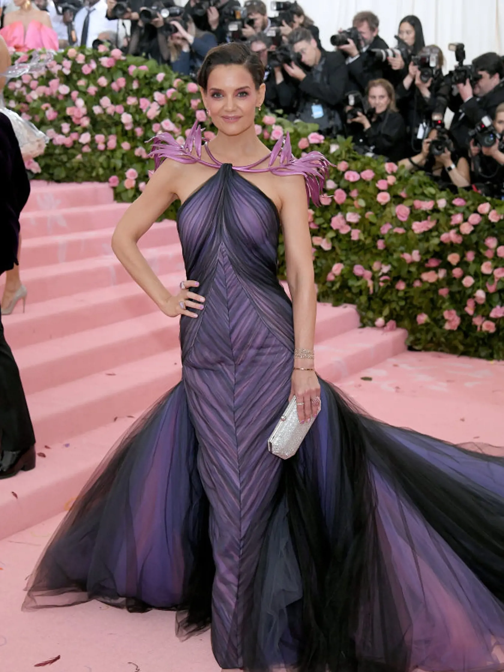 Katie Holmes v róbe Zac Posen.