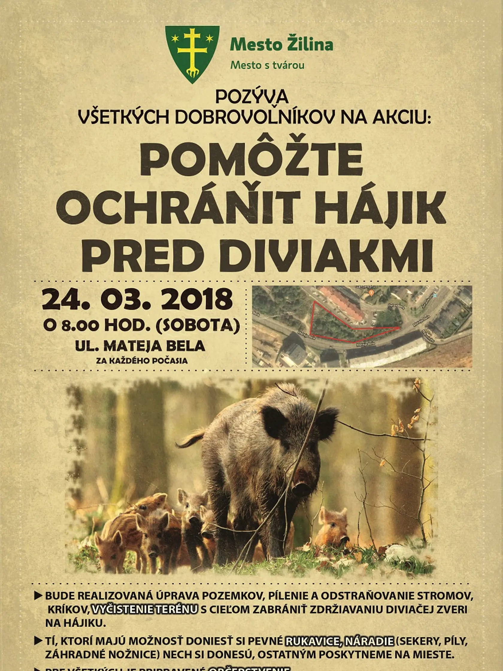 Už túto sobotu mesto pripravuje čistenie na sídlisku Hájik.