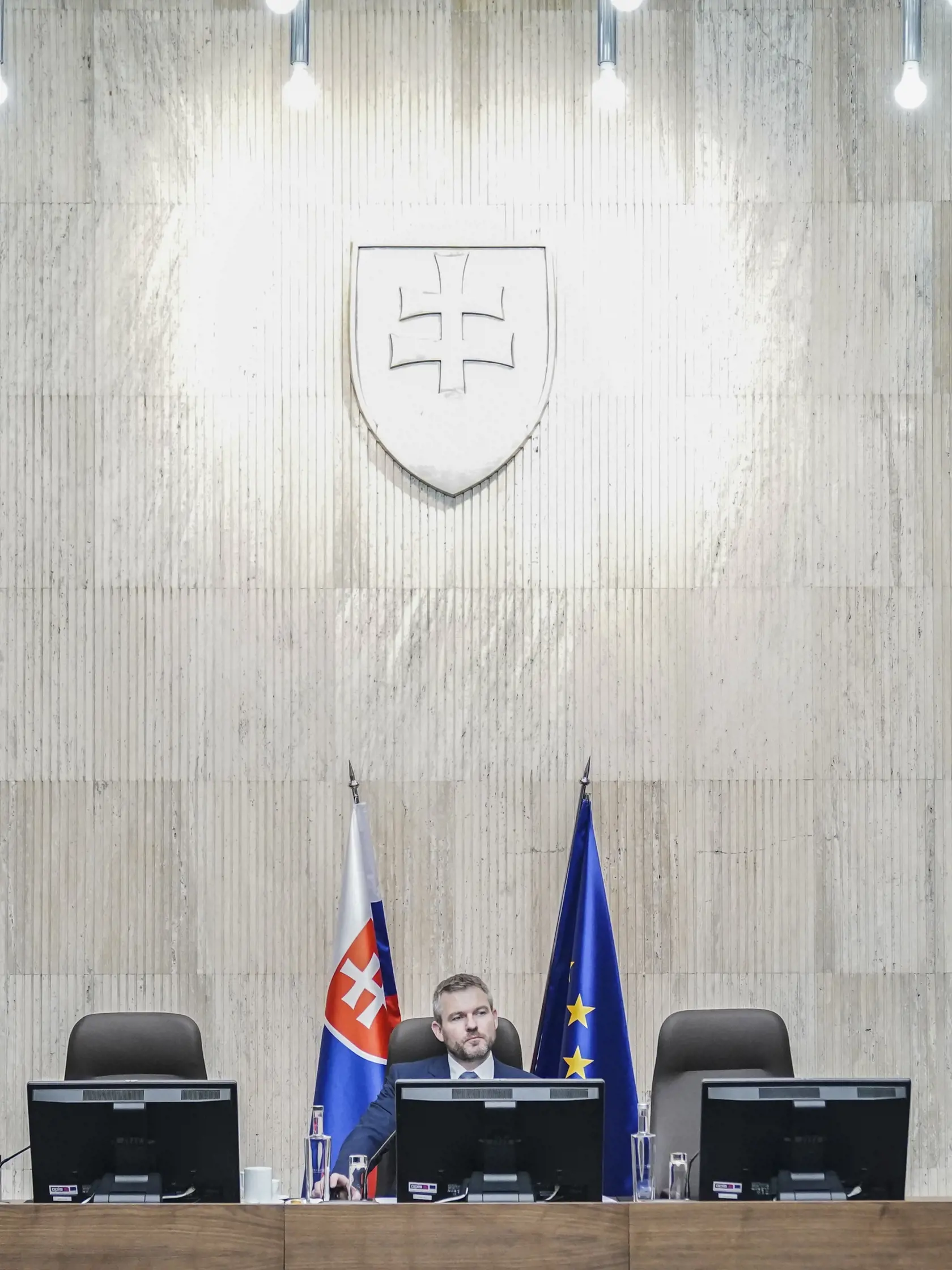 Peter Pellegrini počas rokovania vlády ako premiér, ktorým sa stal v marci 2018.