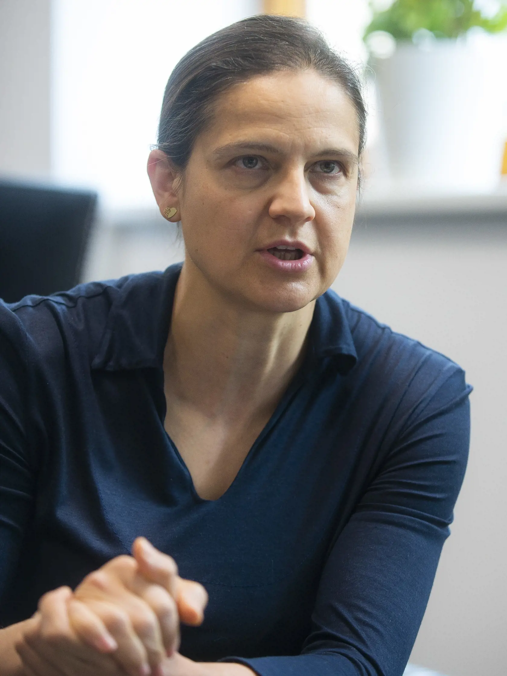 Na snímke ministerka spravodlivosti SR Mária Kolíková (Za ľudí) počas rozhovoru pre Tlačovú agentúru Slovenskej republiky 3. júna 2020 v Bratislave. FOTO TASR - Jakub Kotian