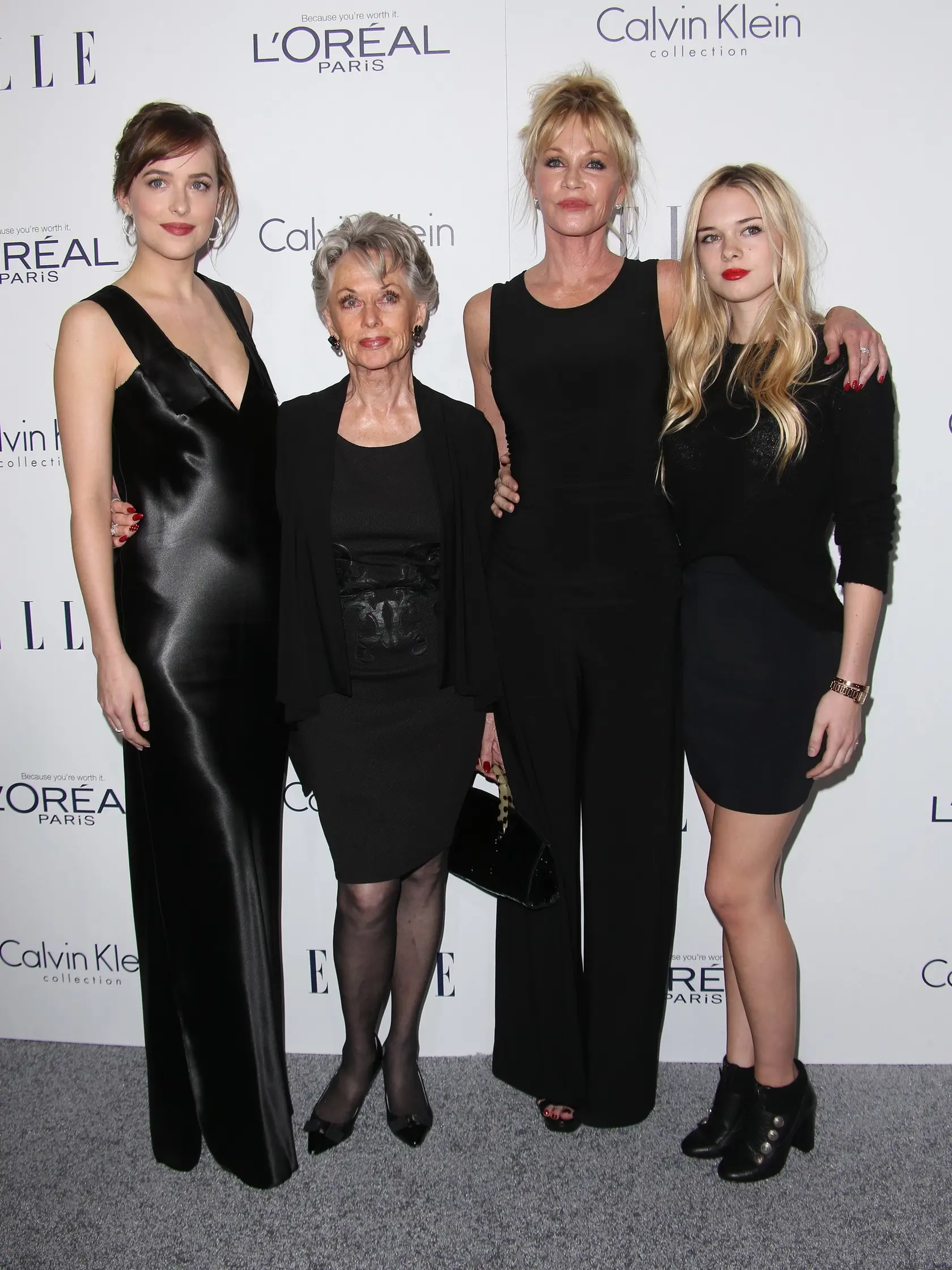 Dakota Johnson, Tippi Hedren, Melanie Griffith, Stella Banderas (2015)
