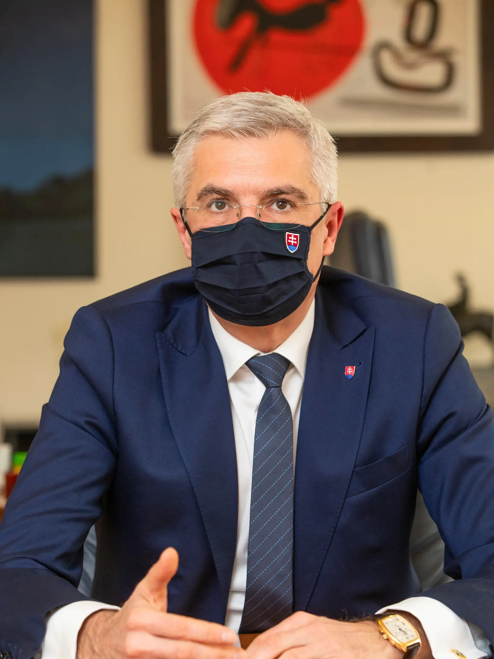 Na snímke minister zahraničných vecí a európskych záležitostí SR Ivan Korčok pozval svojich kolegov na pracovný obed.
