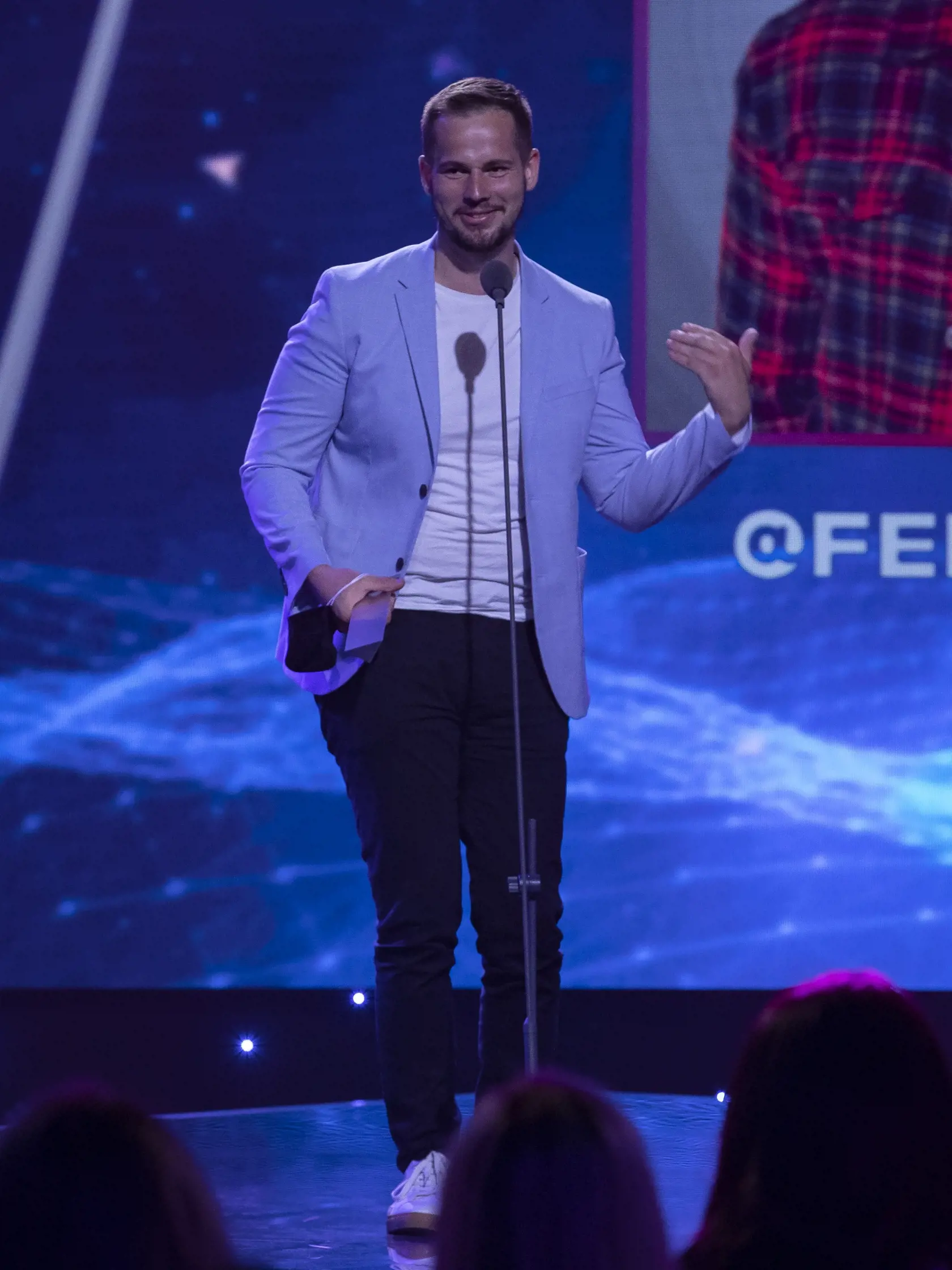 Druhý ročník odovzdávania ocenení Social Media Awards pre najúspešnejších influencerov na Slovensku. Na snímke je František Košarišťan alias Fero Joke.