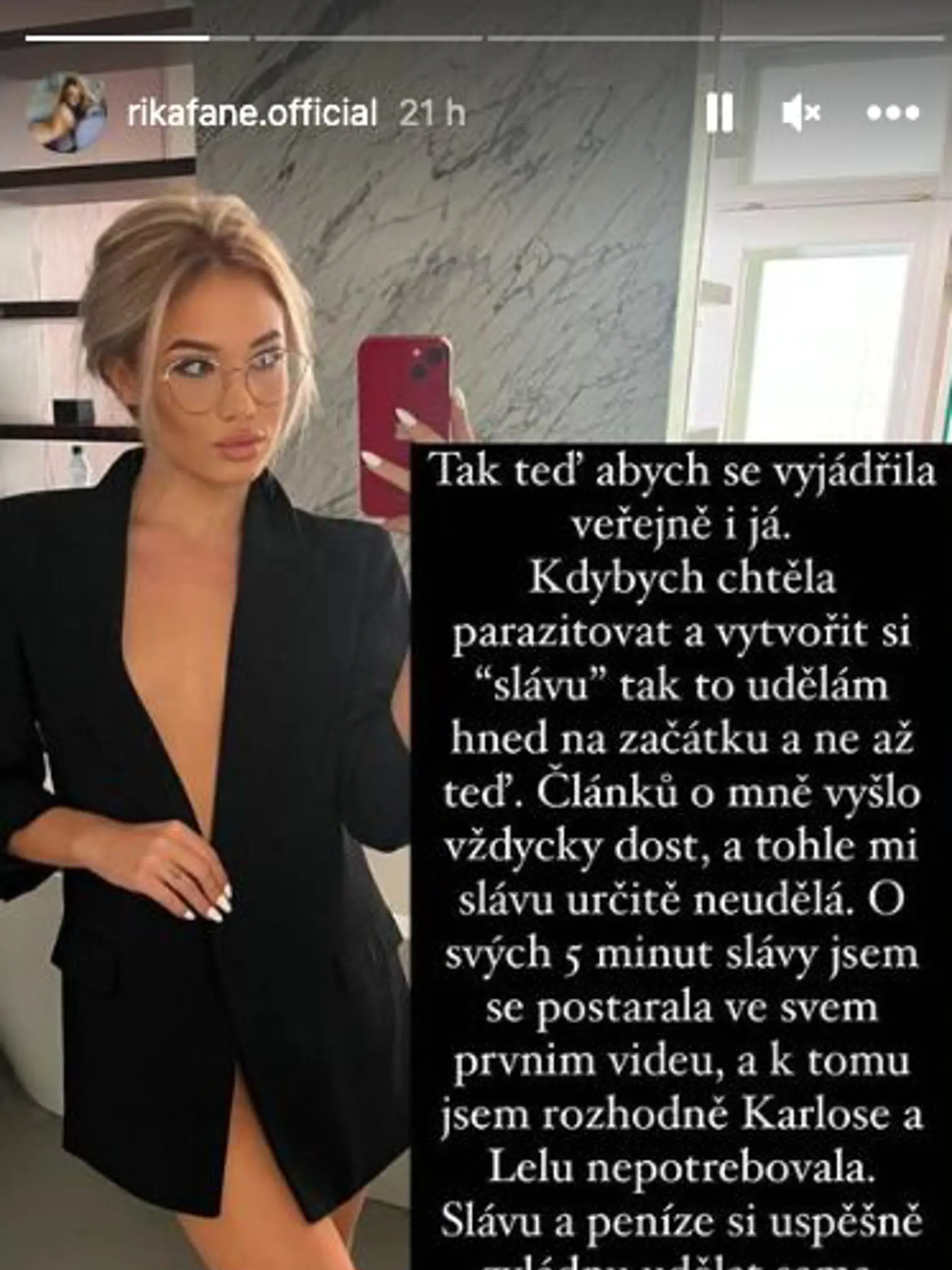 Hanka si už nenechá sypať popol na hlavu
