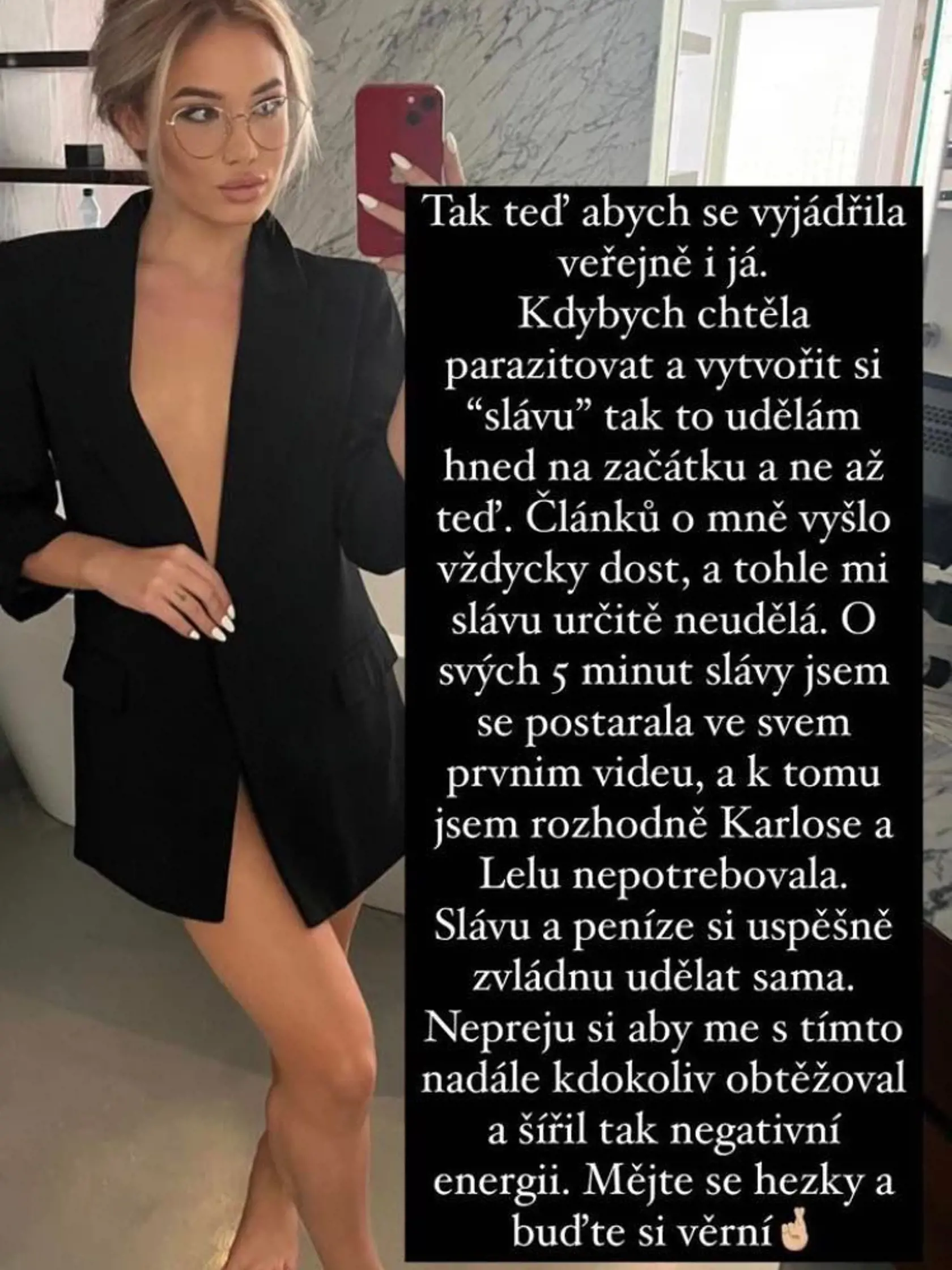Rozhodla sa konečne prehovoriť o celej kauze a začala teda poriadne ostro. Zdieľala konverzáciu s manželom Lely Ceterovej, s ktorým sa dohadovala na stretnutí...