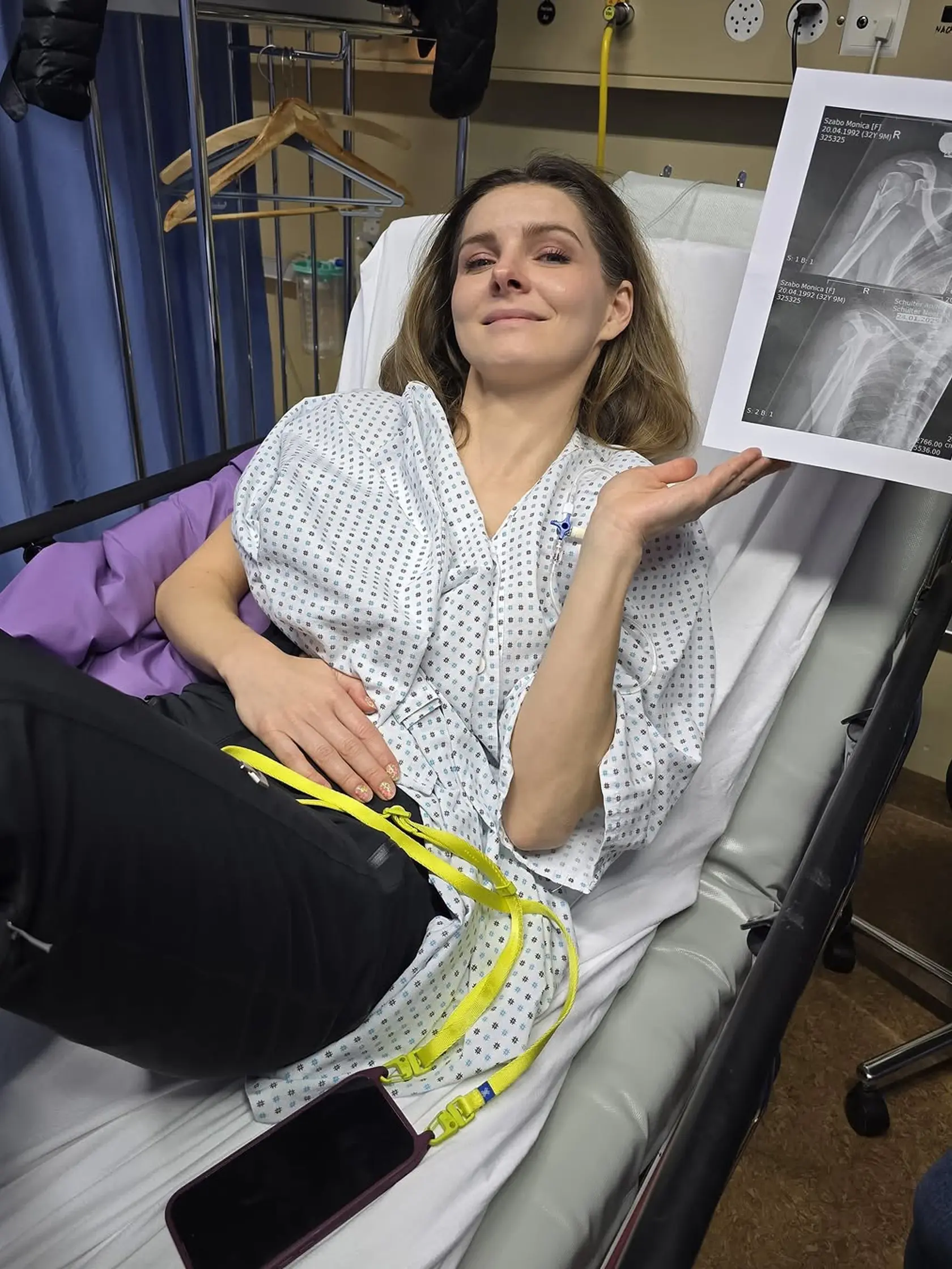 Fotky, ktoré zverejnila Monika Szabó z nemocnice vo Švajčiarsku