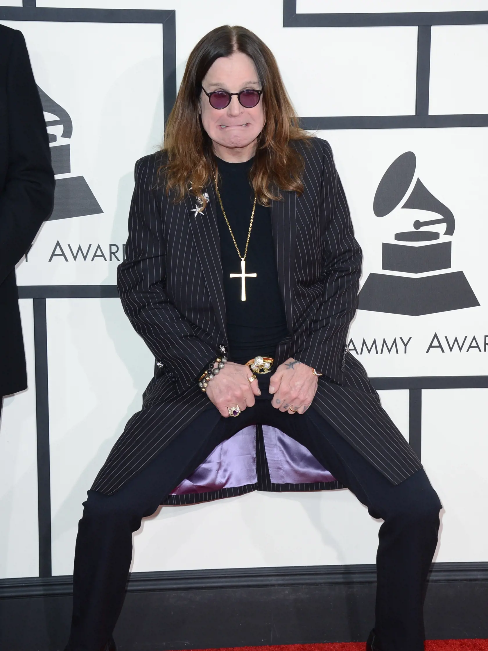 Britský spevák heavy metalovej skupiny Black Sabbath Ozzy Osbourne na 56. ročníku udeľovania hudobných cien Grammy v Los Angeles 27. januára 2014