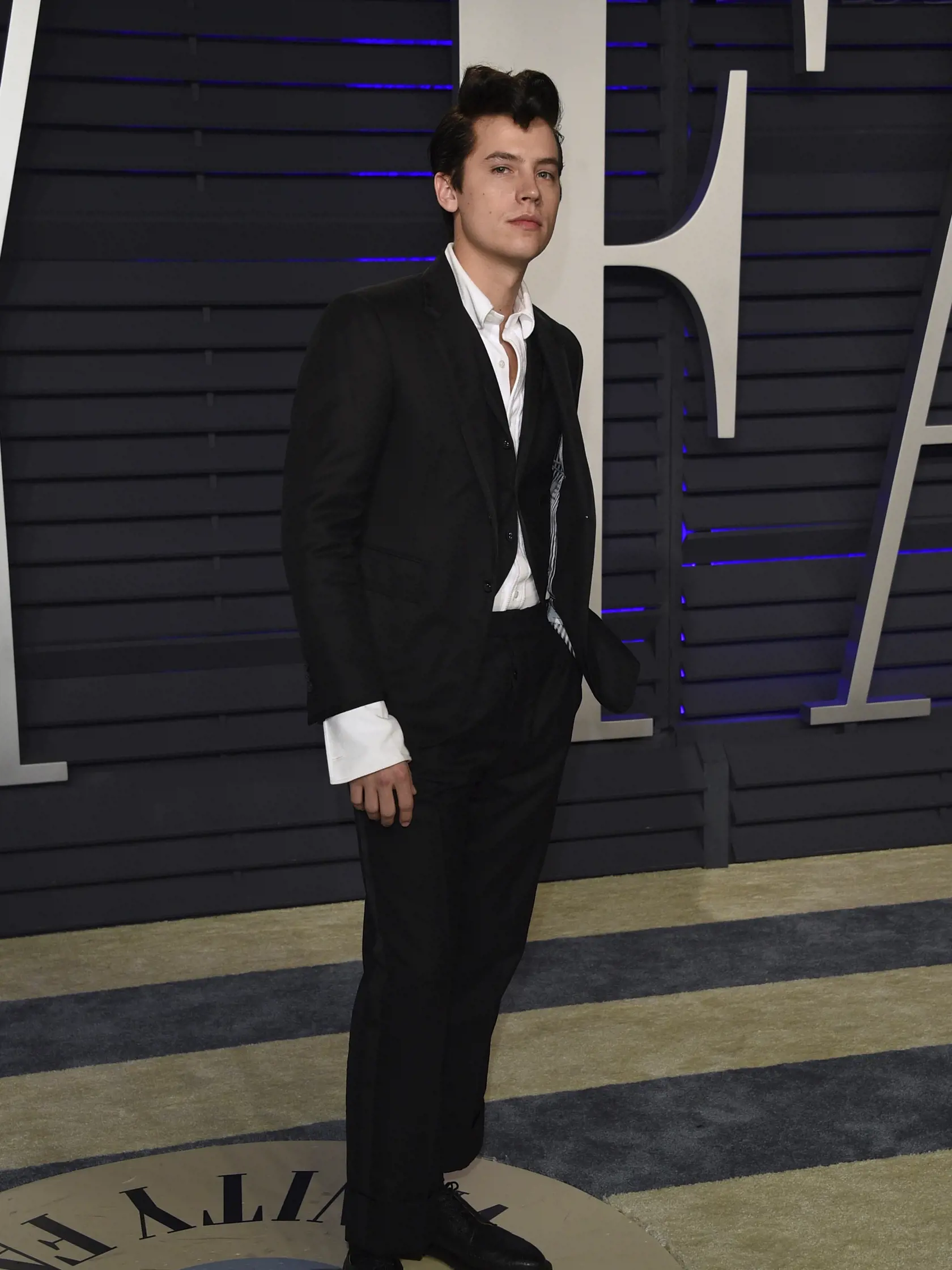Cole Sprouse arrives at the Vanity Fair Oscar Party on Sunday, Feb. 24, 2019, in Beverly Hills, Calif. (Photo by Evan Agostini/Invision/AP)