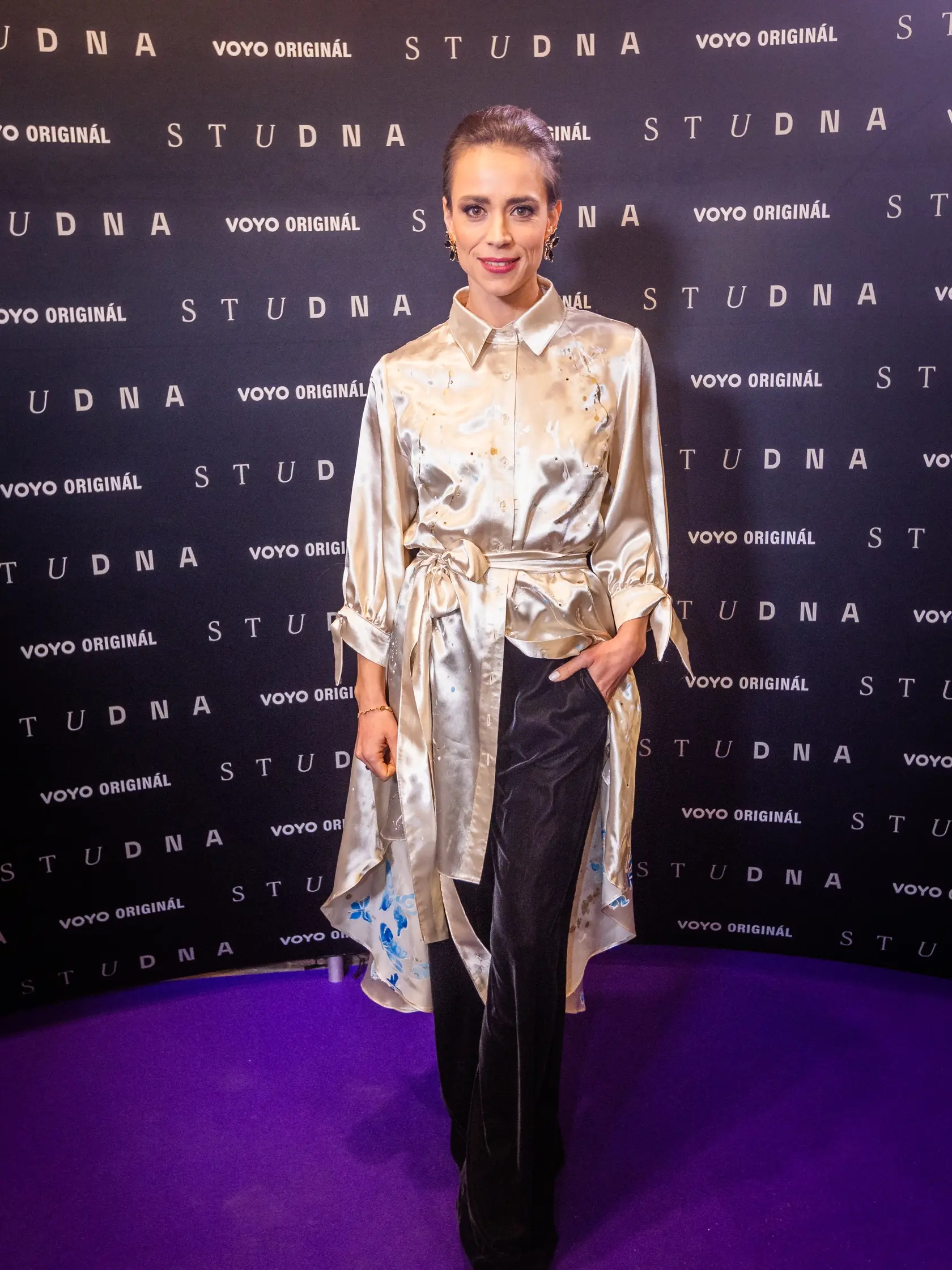 Novinárska premiéra seriálu Studňa. Na snímke herečka Gabriela Marcinková.