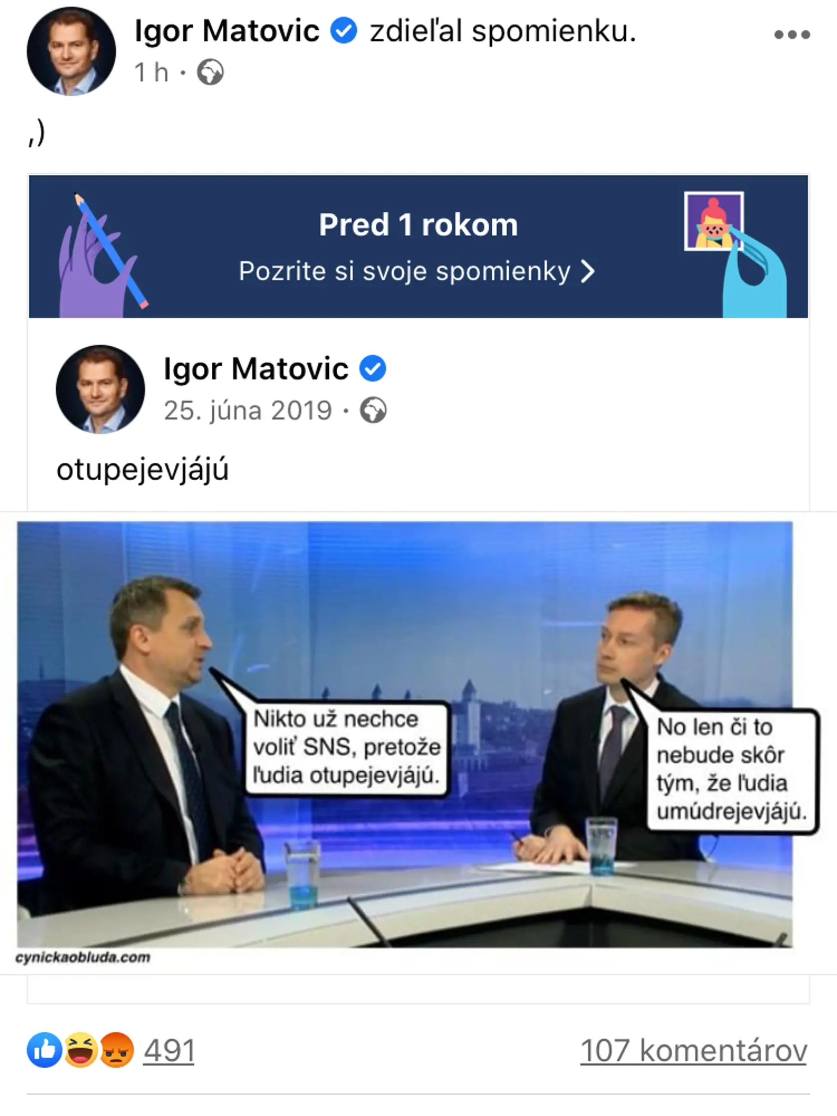 Meme, ktoré zdieľalprmiéer Igor Matovič, bolo podľa verjnosti aj politológa krokom vedľa!