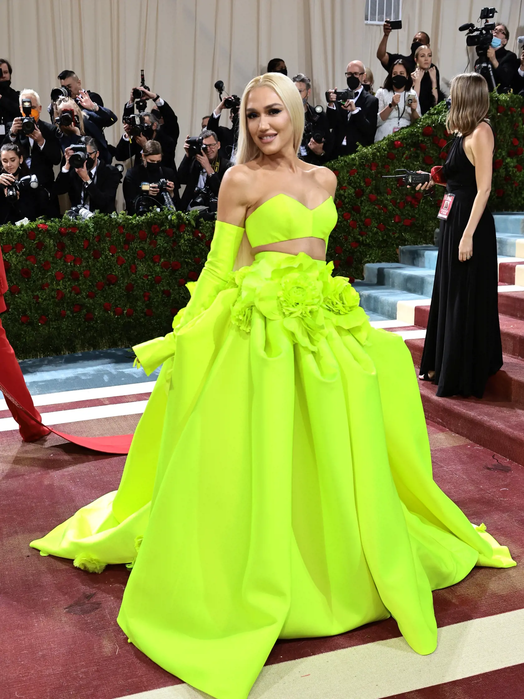 Gwen Stefani v róbe od Very Wang.