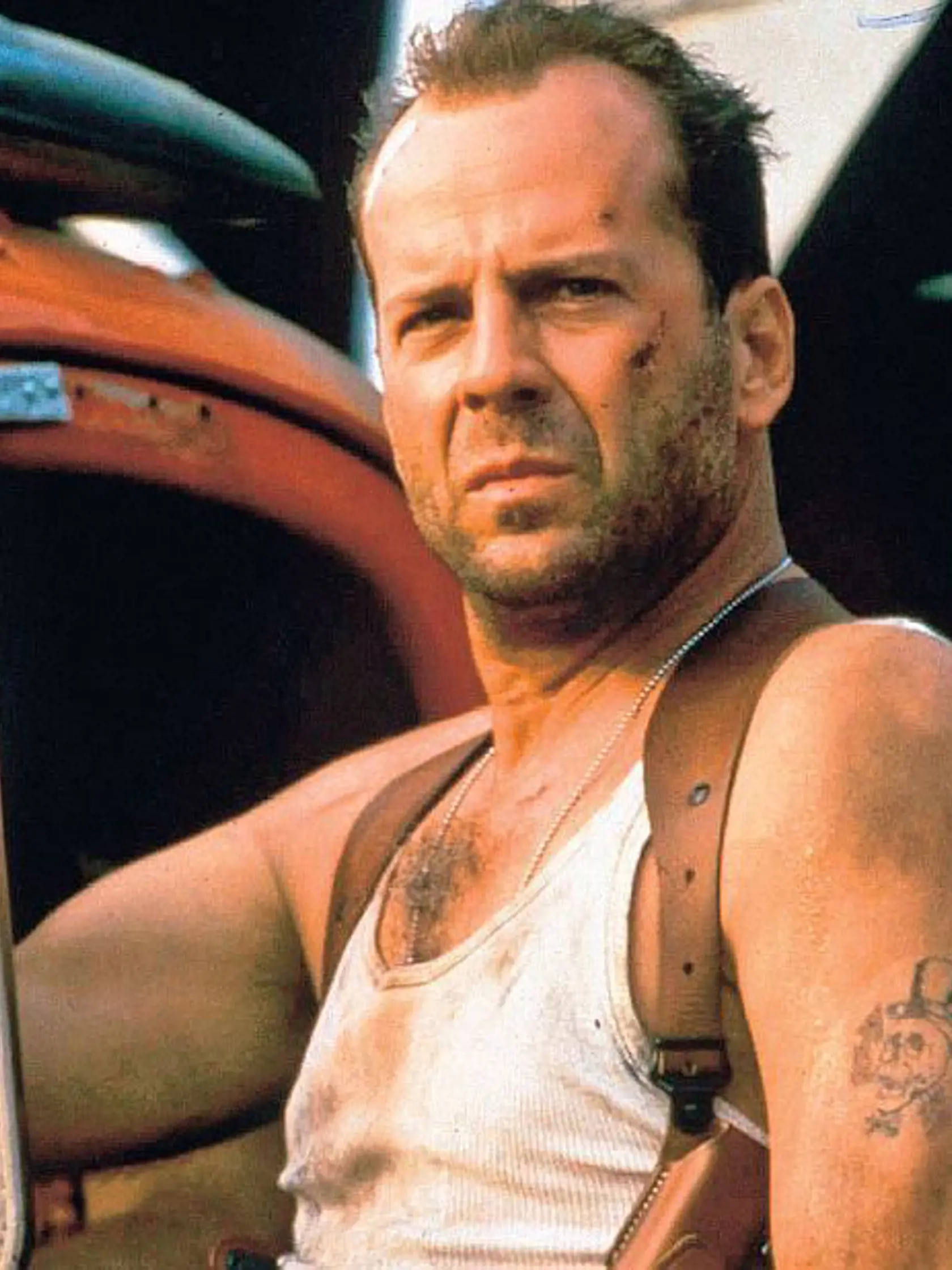Bruce Willis počas filmu.