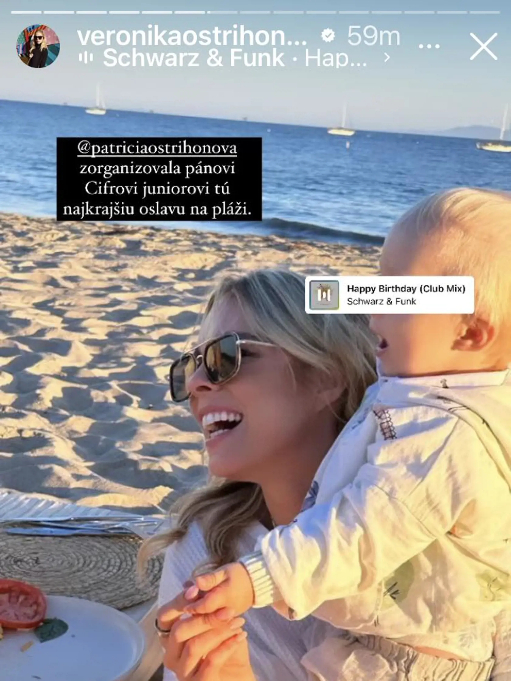 Veronika so synčekom Šimonom.