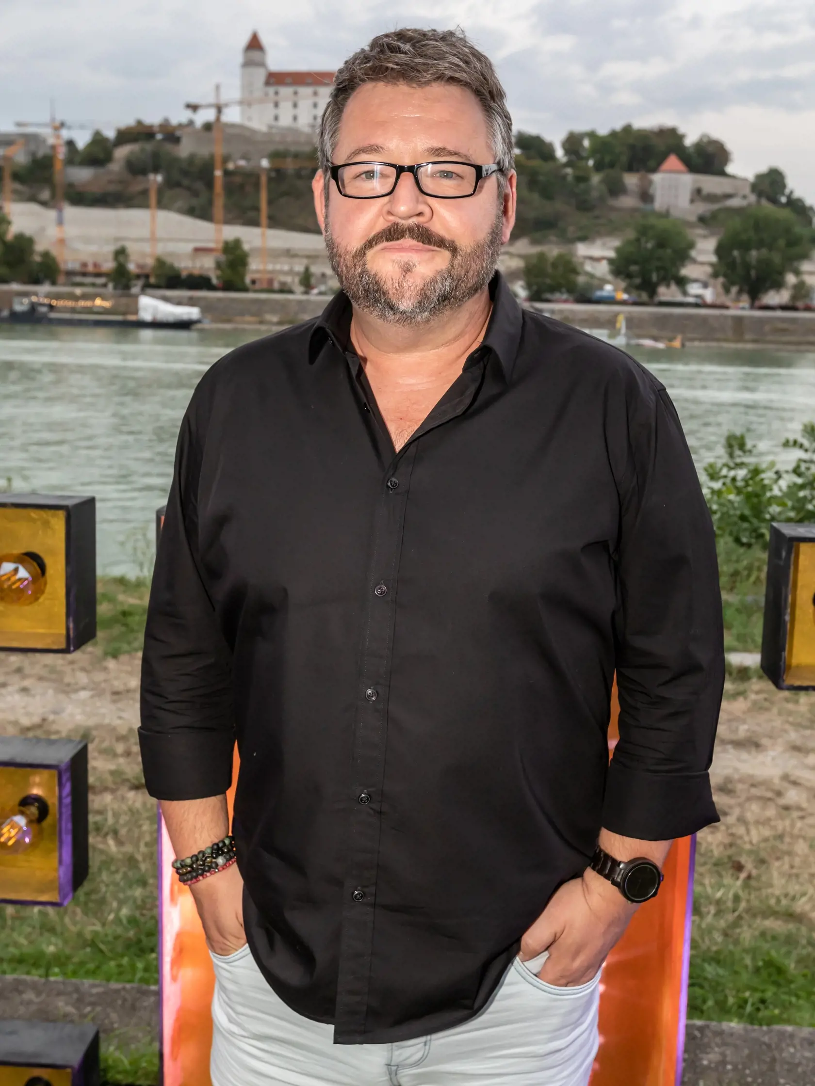 Narodeninová párty TV JOJ v reštaurácii Aušpic. Na snímke Michal Hudák.