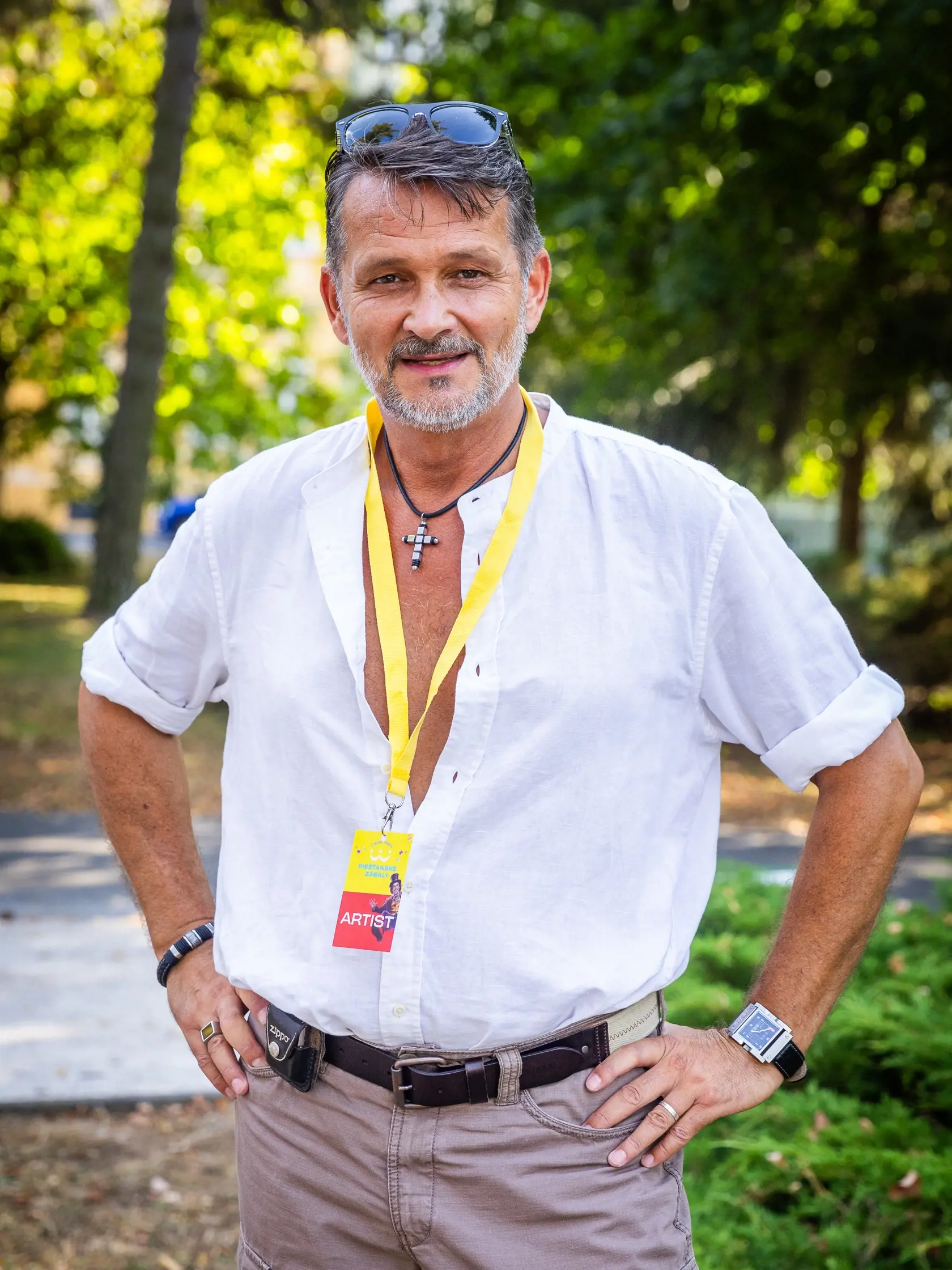 Divadelno-hudobný festival Piešťanské zábaly. Na snímke Peter Trník. 